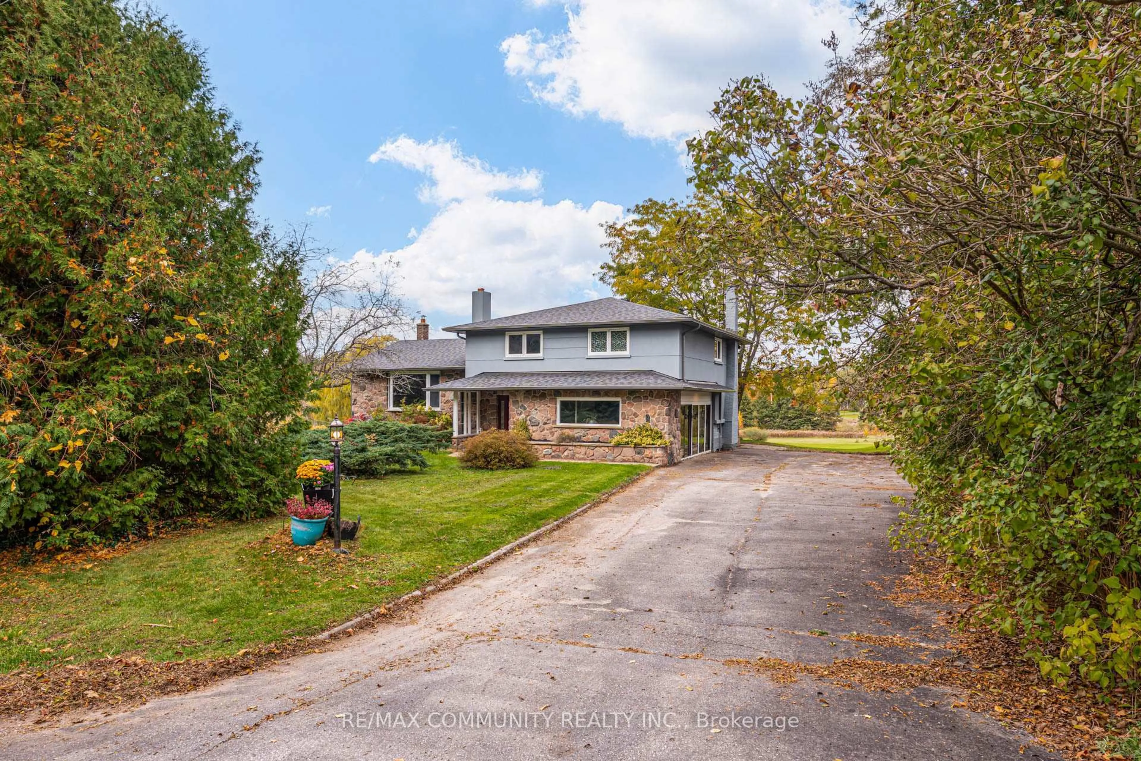 A pic from outside/outdoor area/front of a property/back of a property/a pic from drone, street for 3504 Concession Rd #8, Clarington Ontario L0B 1M0