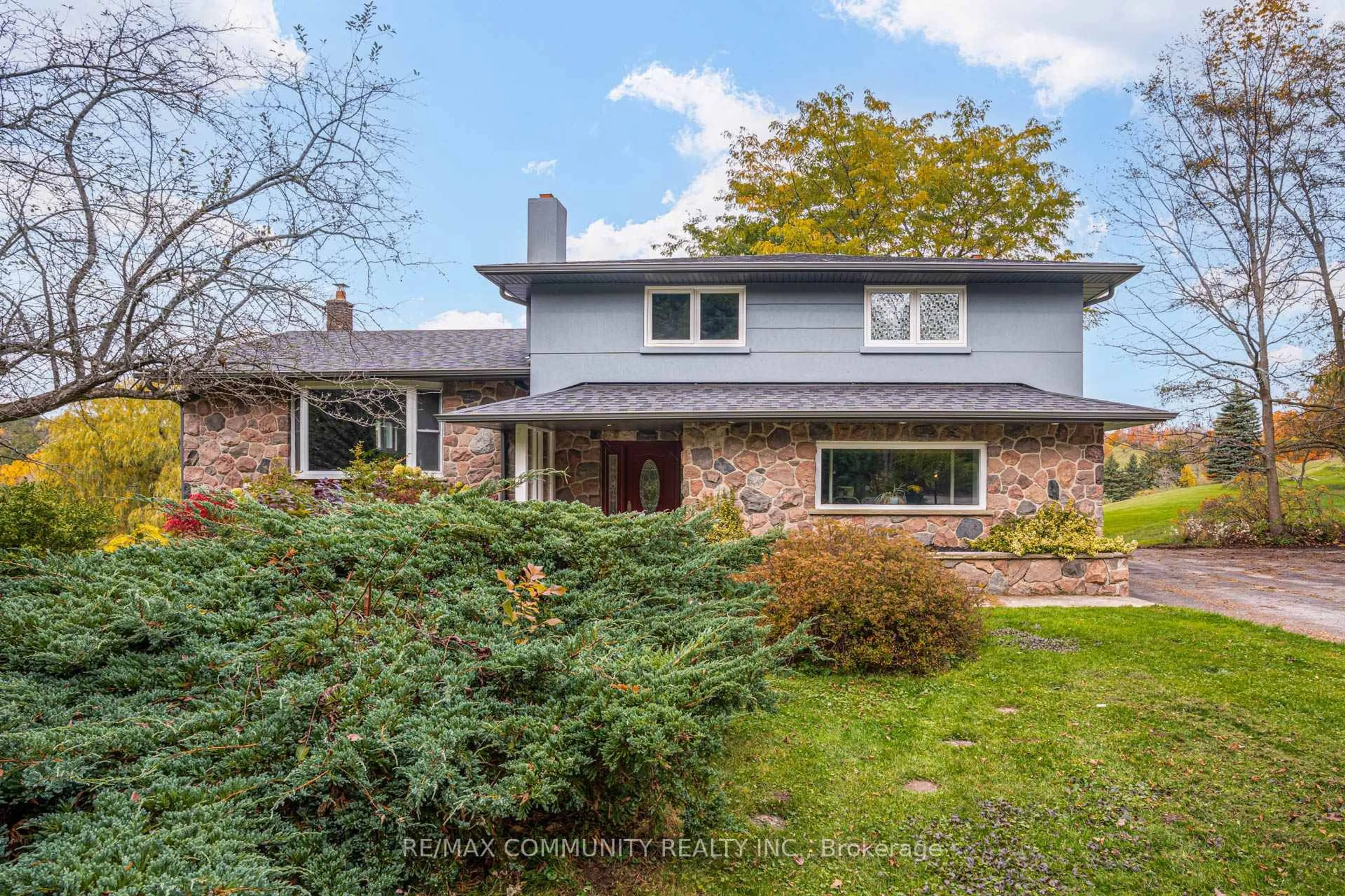 Home with brick exterior material, street for 3504 Concession Rd #8, Clarington Ontario L0B 1M0