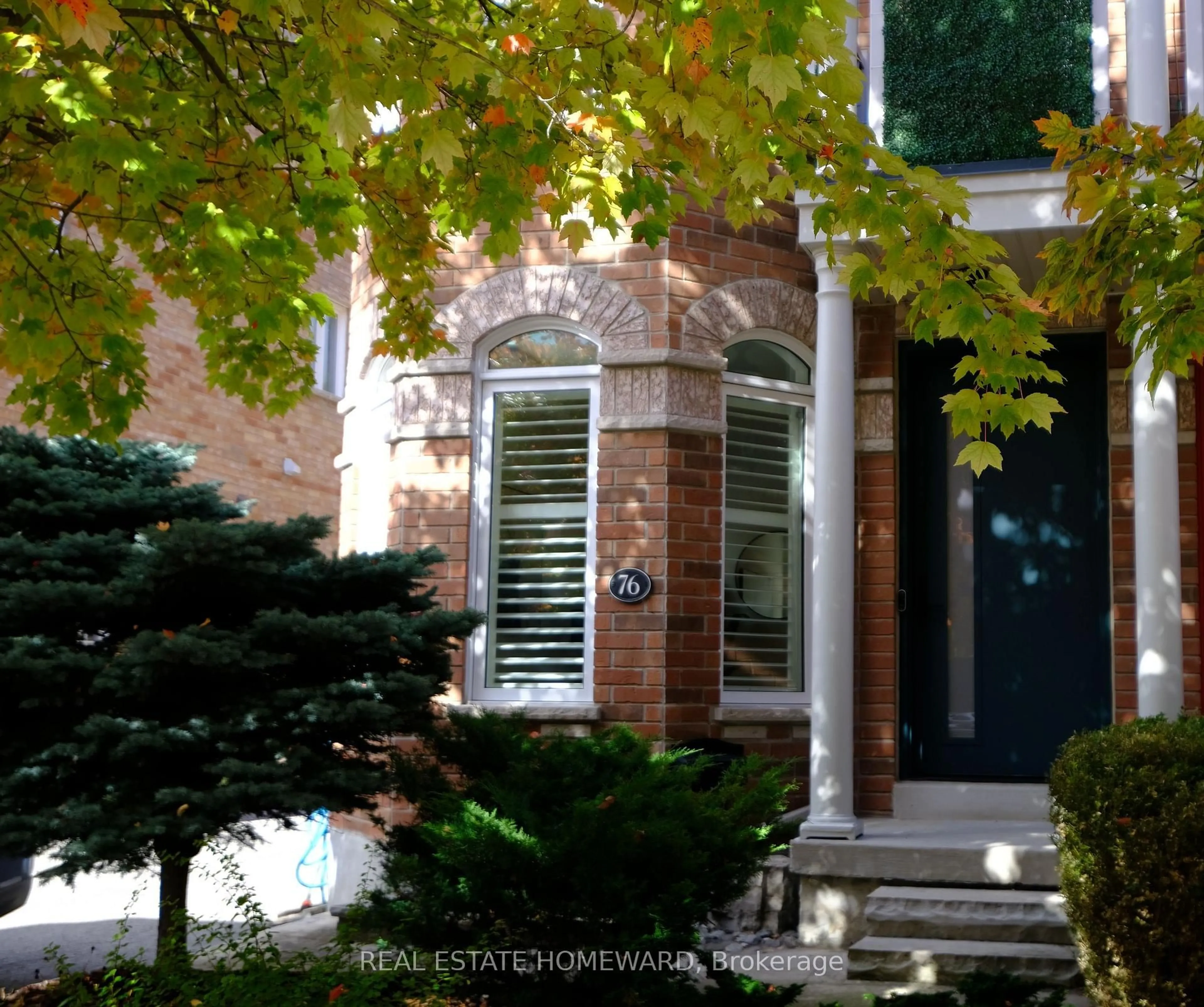 Home with brick exterior material, street for 76 Whistle Post St, Toronto Ontario M4E 3W8