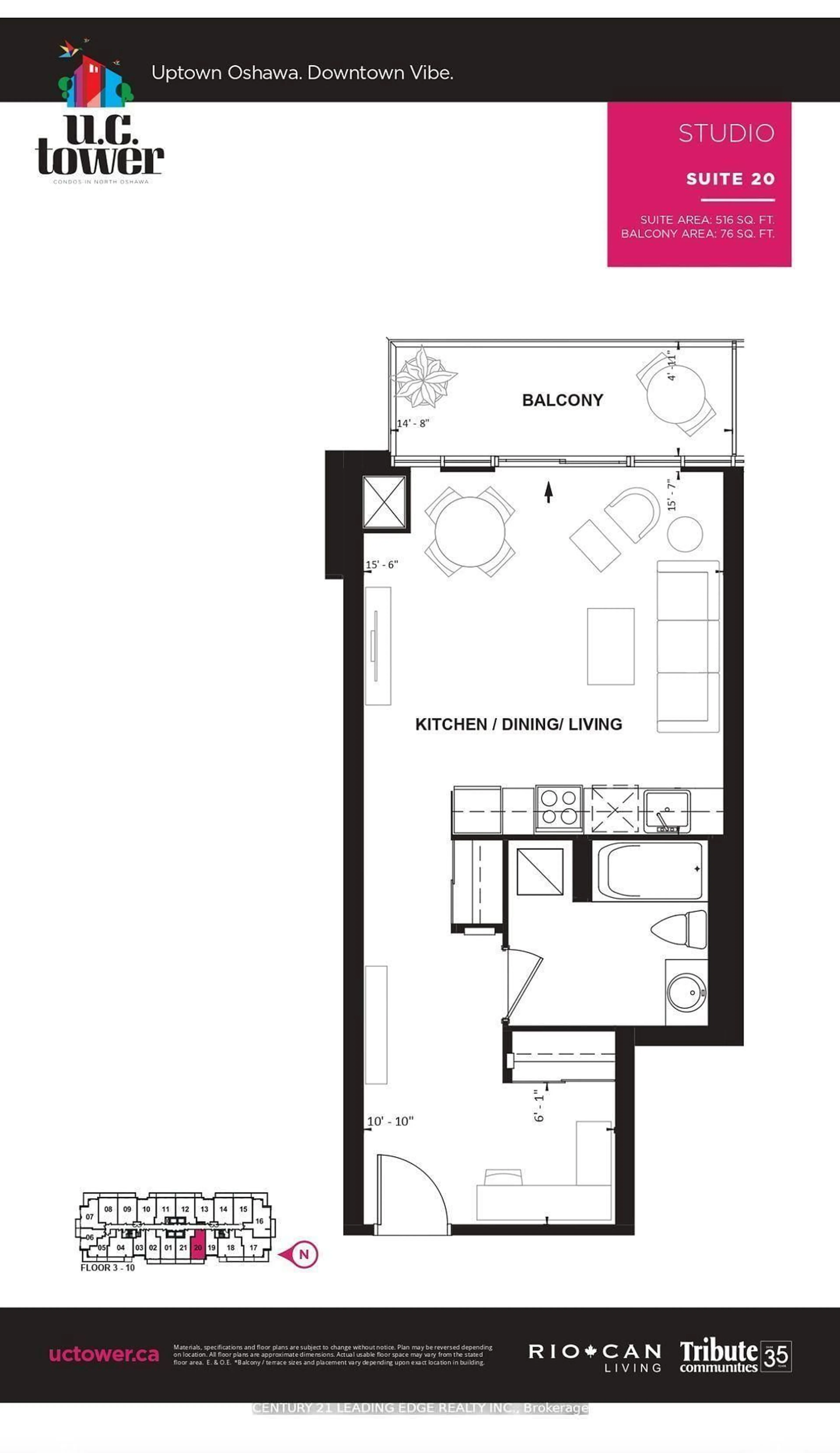 Floor plan for 2550 Simcoe St #320, Oshawa Ontario L1L 0R5