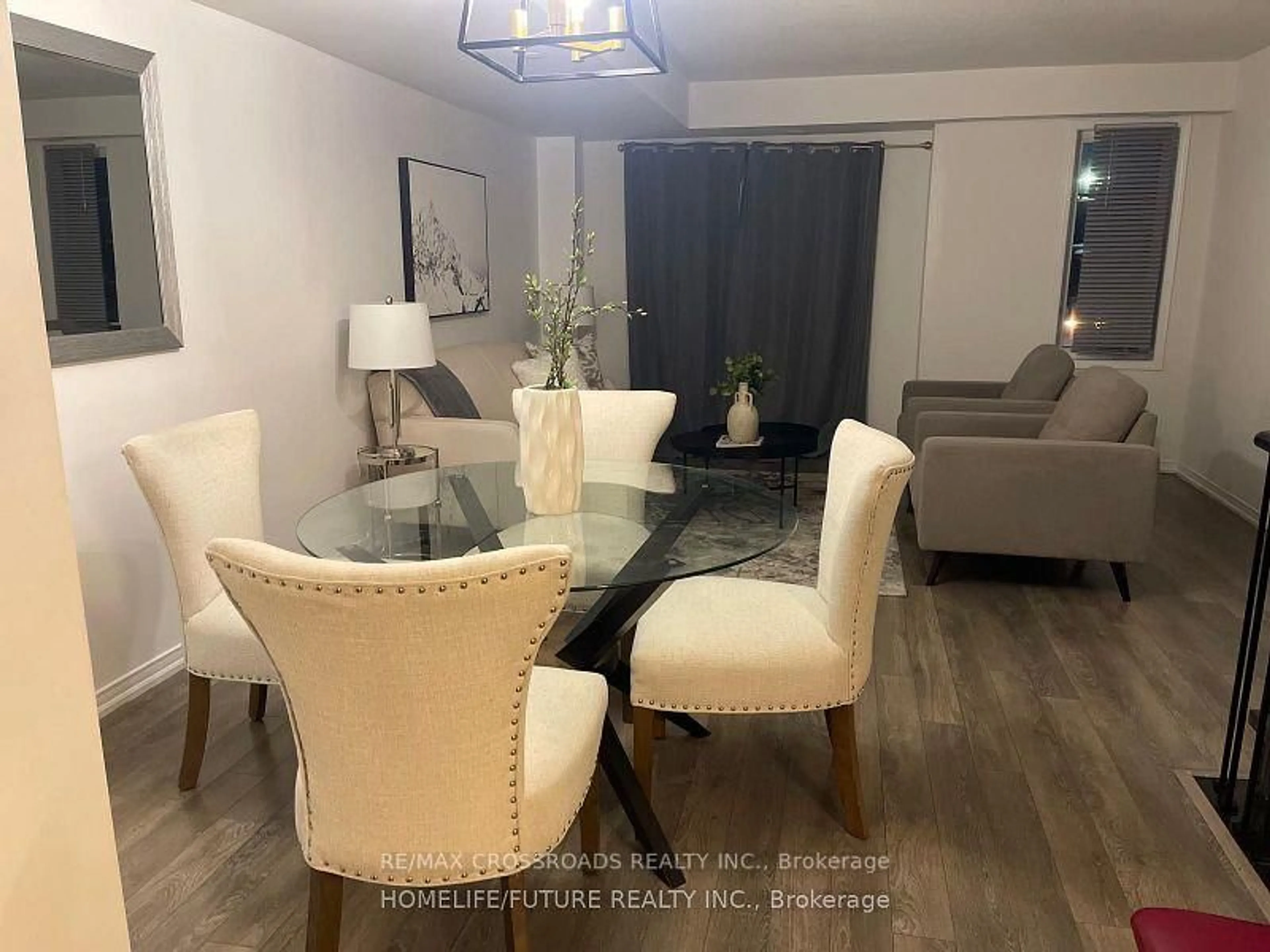 Dining room, wood/laminate floor for 15 Filly Path #446, Oshawa Ontario L1L 0K8