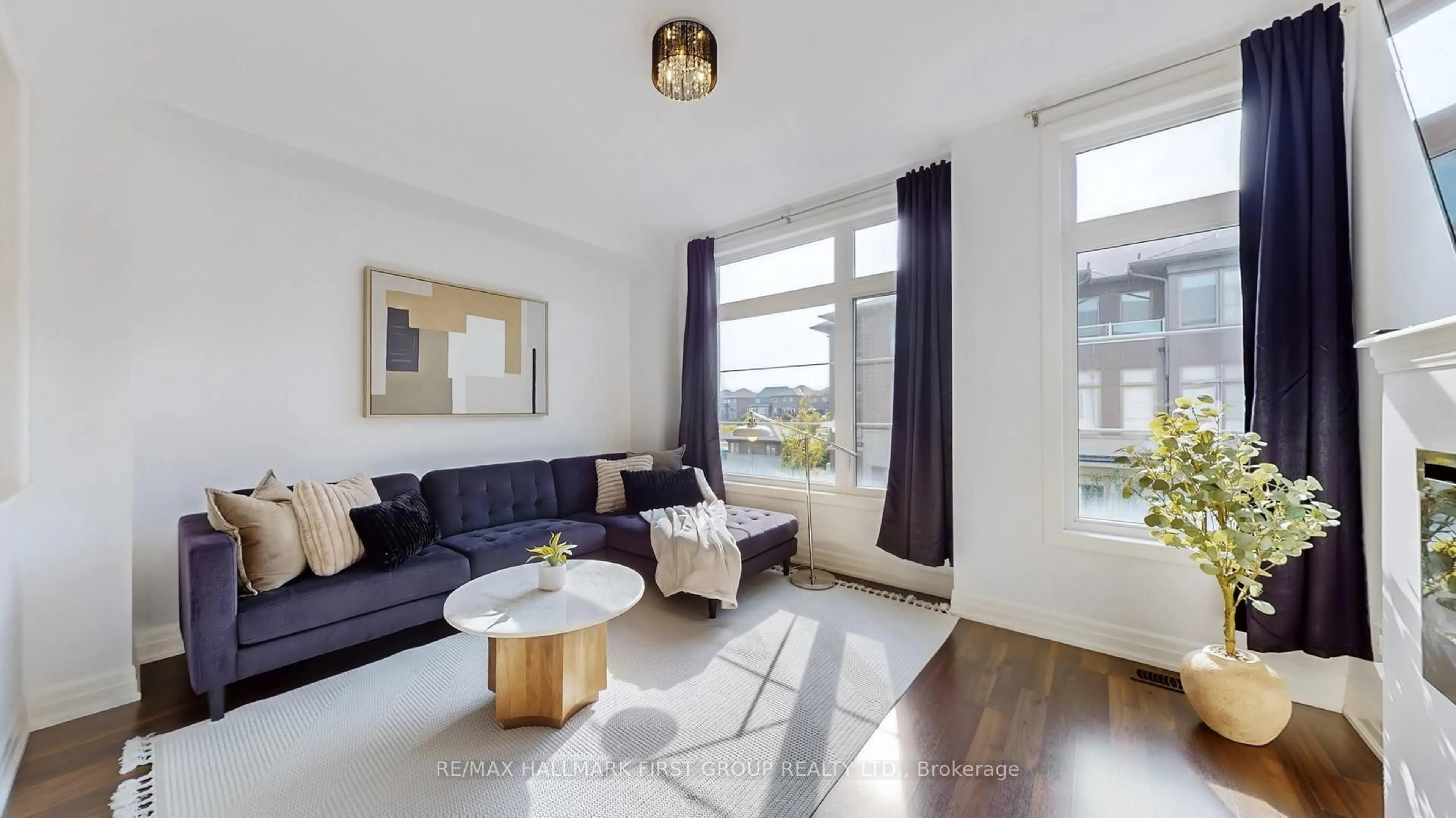 Living room with furniture, wood/laminate floor for 384 Arctic Red Dr #2, Oshawa Ontario L1L 0M5