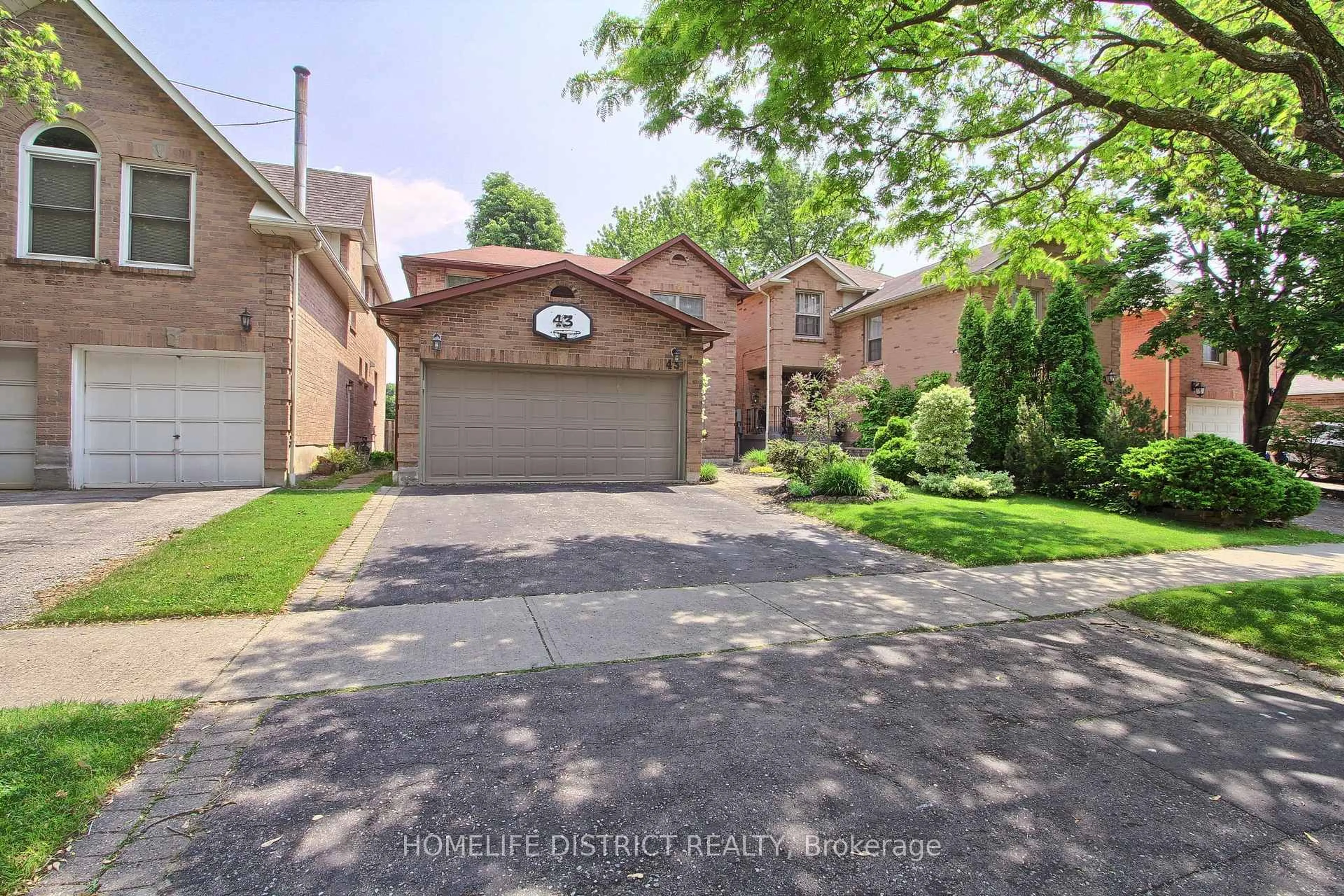 Home with brick exterior material, street for 43 Daniels Cres, Ajax Ontario L1T 1X8