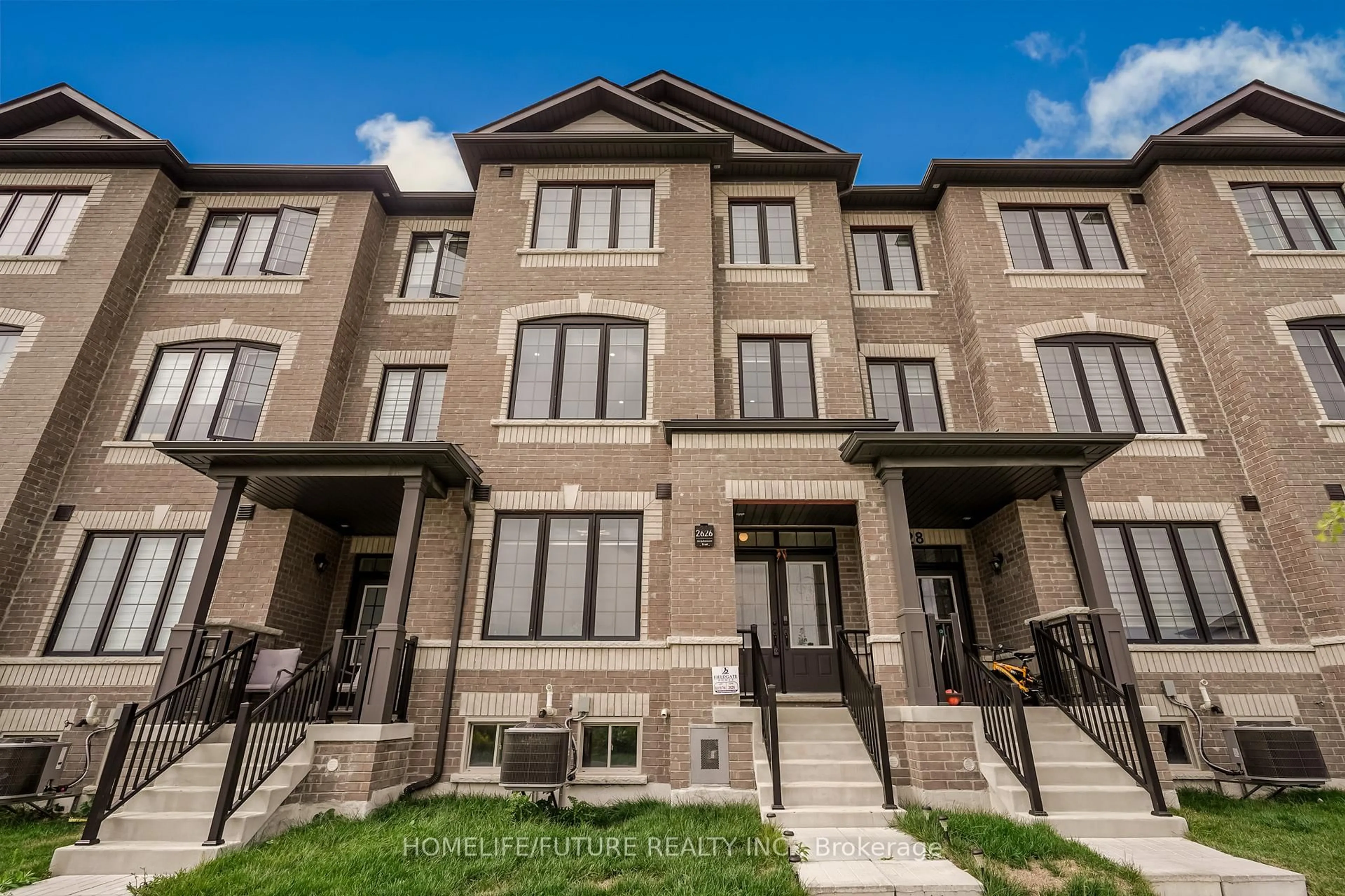 Home with brick exterior material, street for 2626 Delphinium Tr, Pickering Ontario L1X 0M1