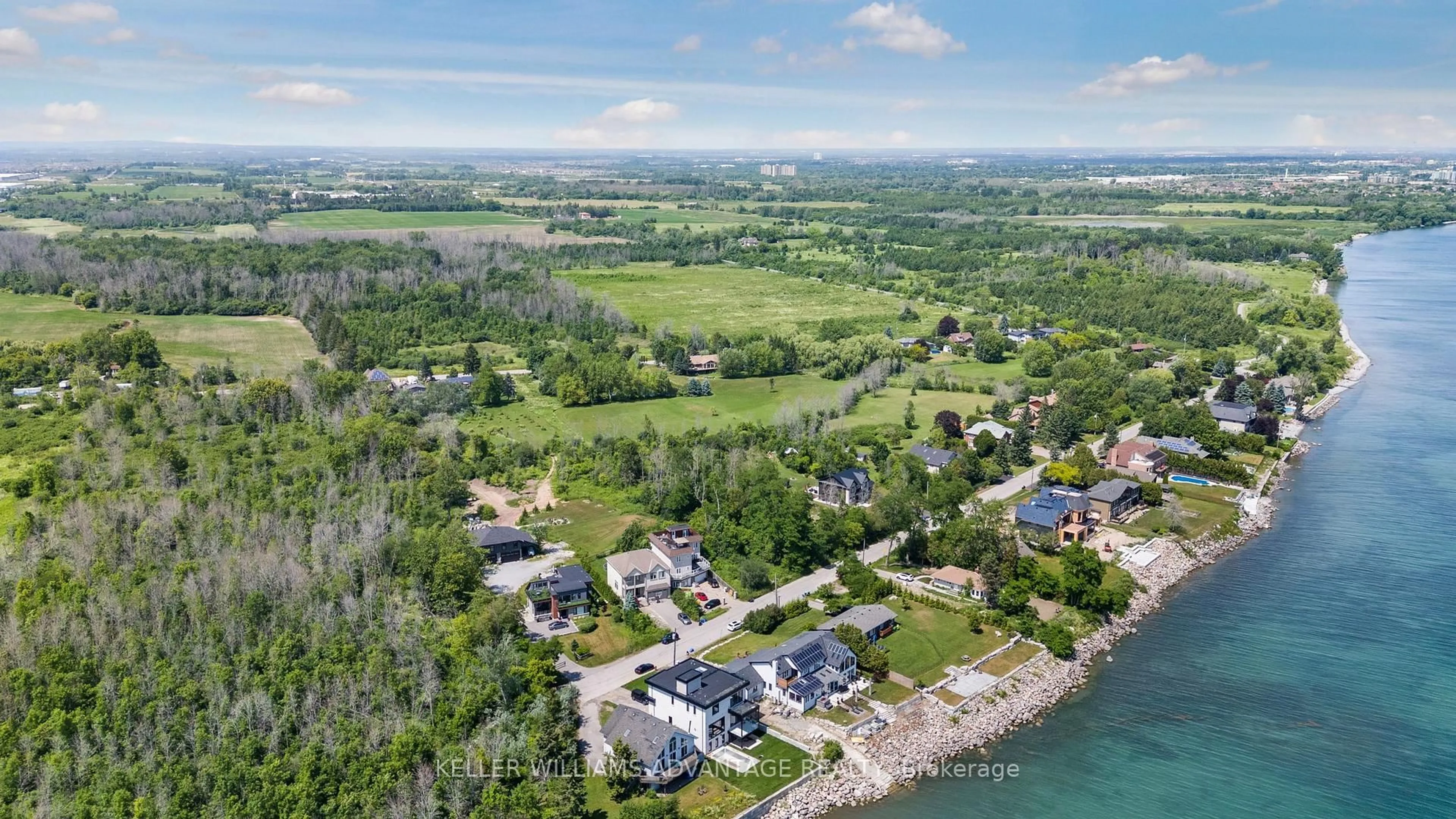 A pic from outside/outdoor area/front of a property/back of a property/a pic from drone, water/lake/river/ocean view for 58 Ontoro Blvd, Ajax Ontario L1Z 1X6