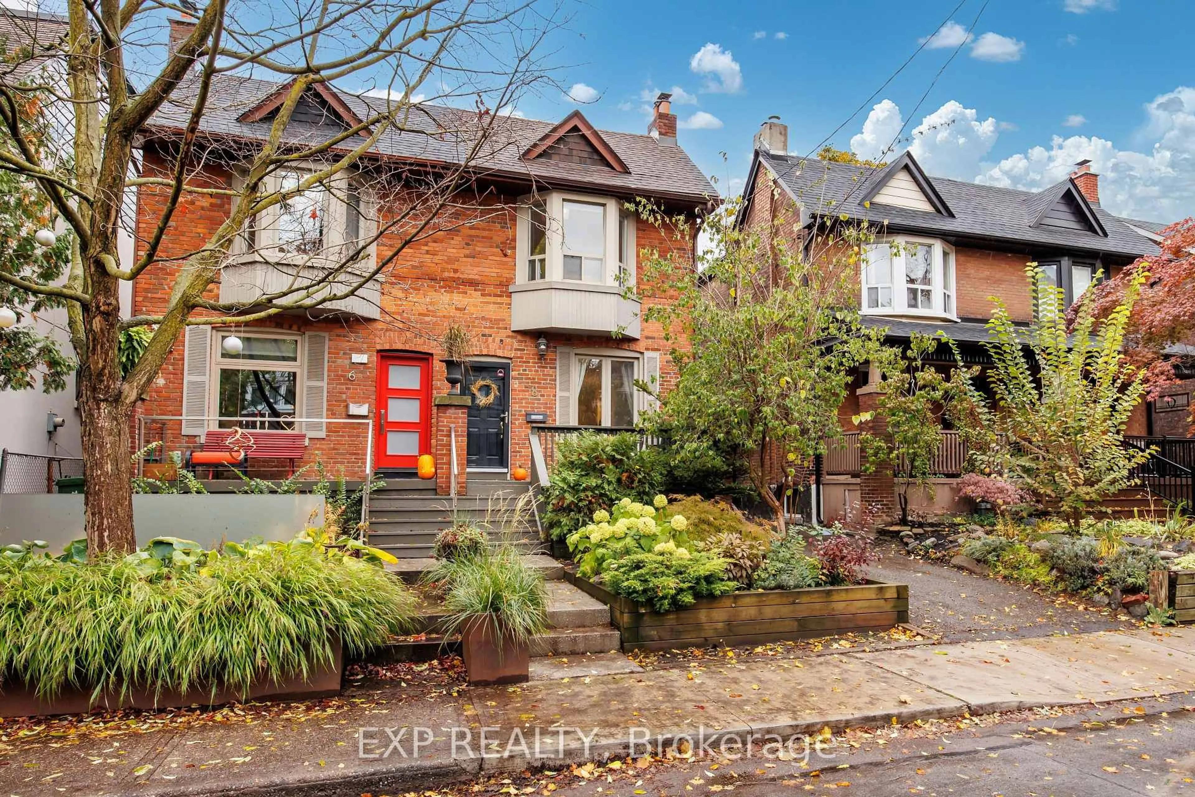 Home with brick exterior material, street for 8 Bertmount Ave, Toronto Ontario M4M 2X9