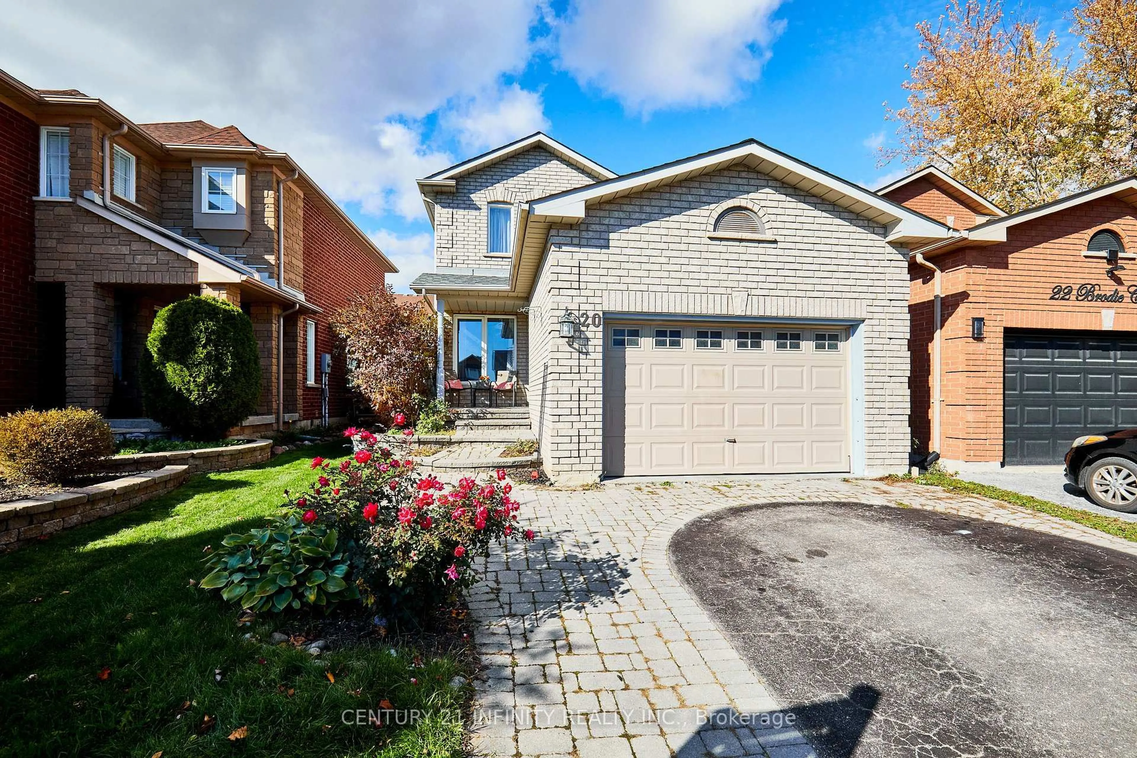 Home with brick exterior material, street for 20 Brodie Crt, Clarington Ontario L1C 4Z2