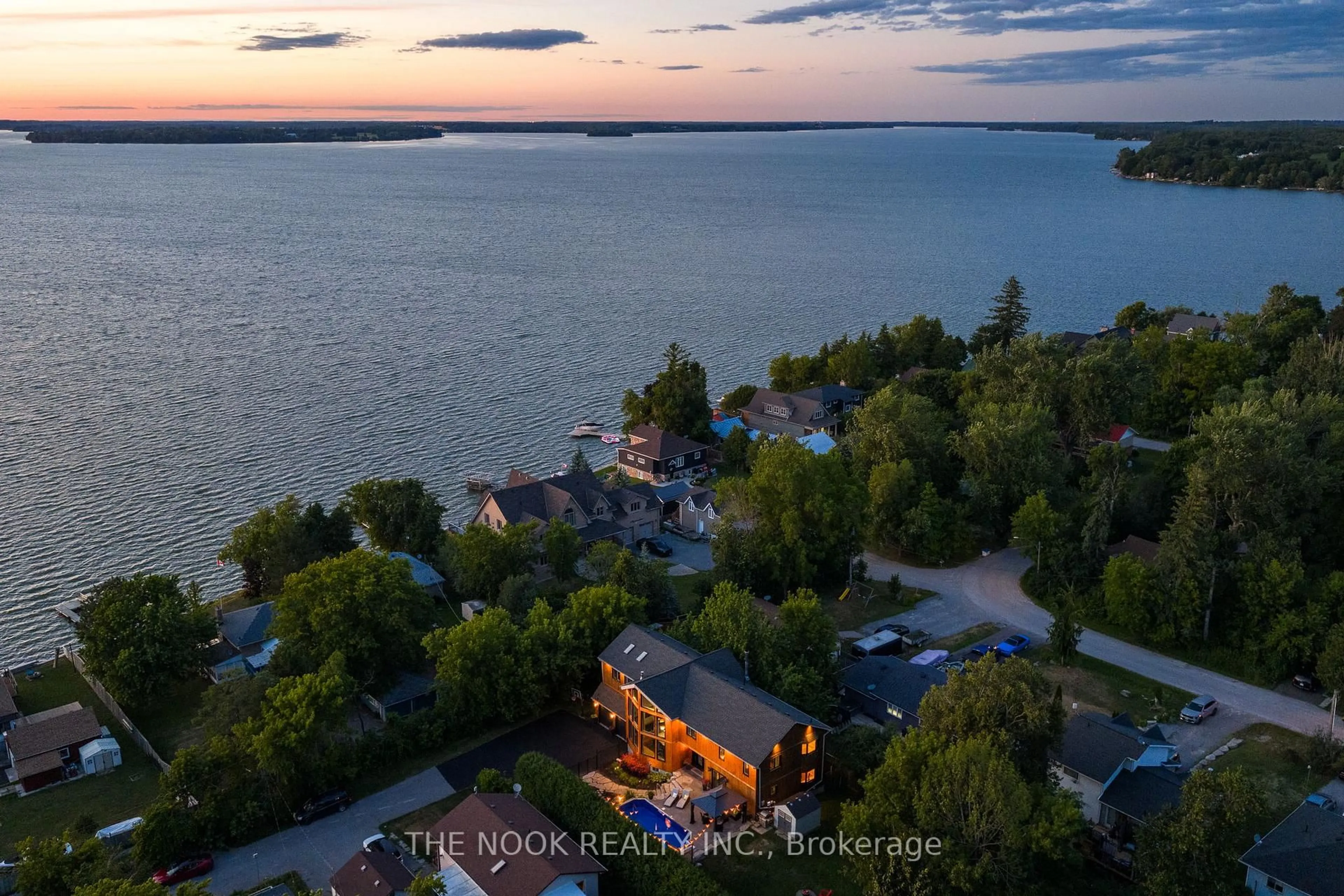 A pic from outside/outdoor area/front of a property/back of a property/a pic from drone, water/lake/river/ocean view for 27 Pine St, Scugog Ontario L0B 1E0
