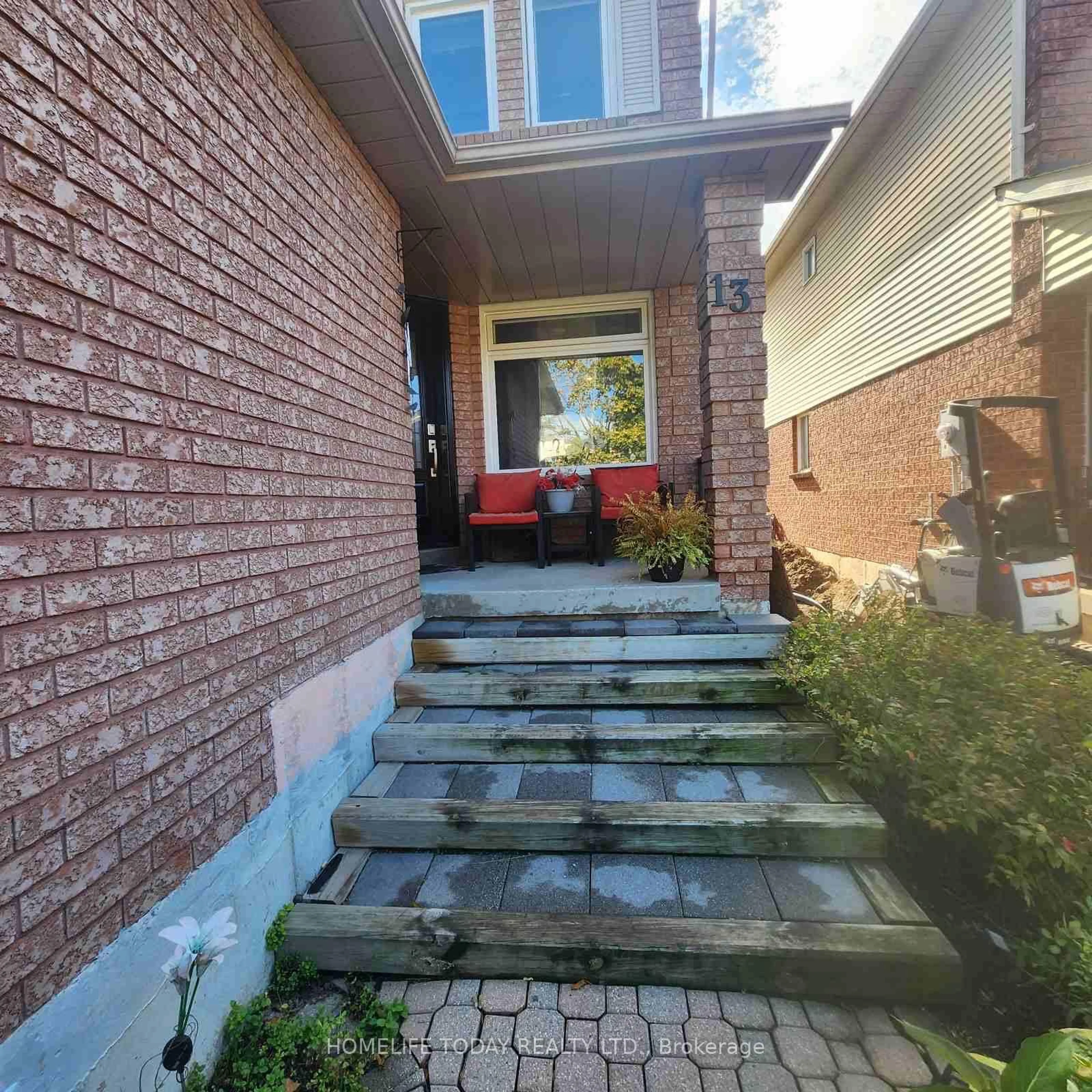 Home with brick exterior material, street for 13 Prestonway Dr, Clarington Ontario L1C 4S8