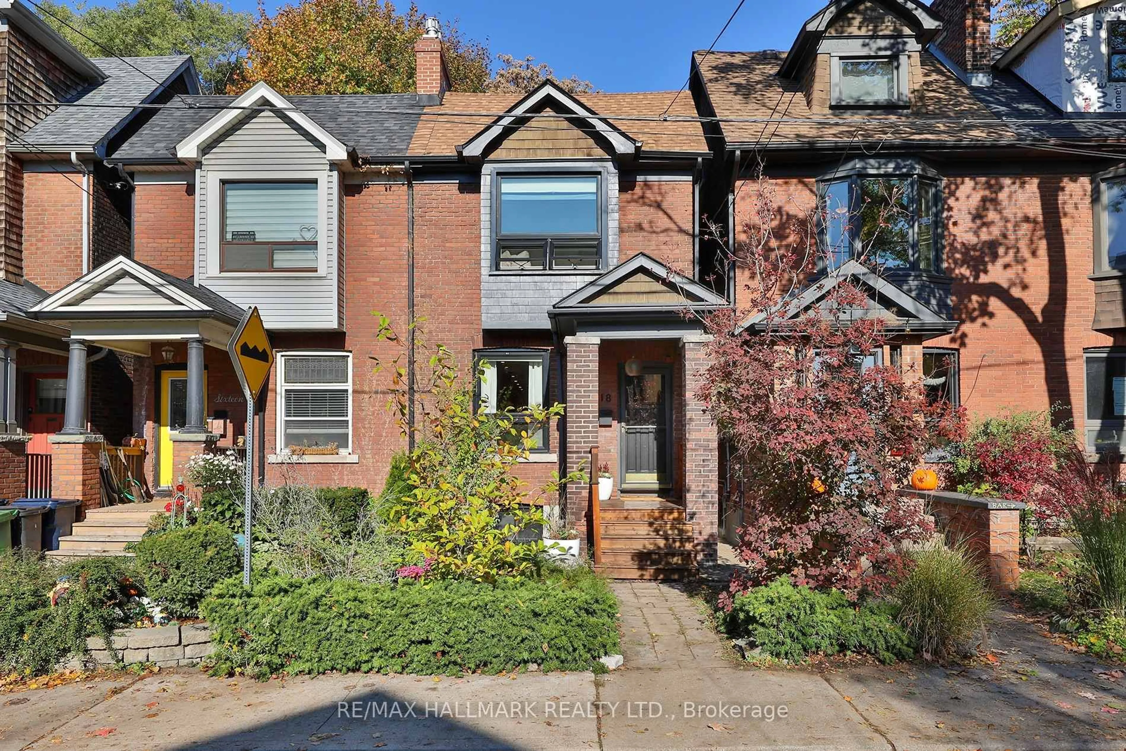 Home with brick exterior material, street for 18 Badgerow Ave, Toronto Ontario M4M 1V1