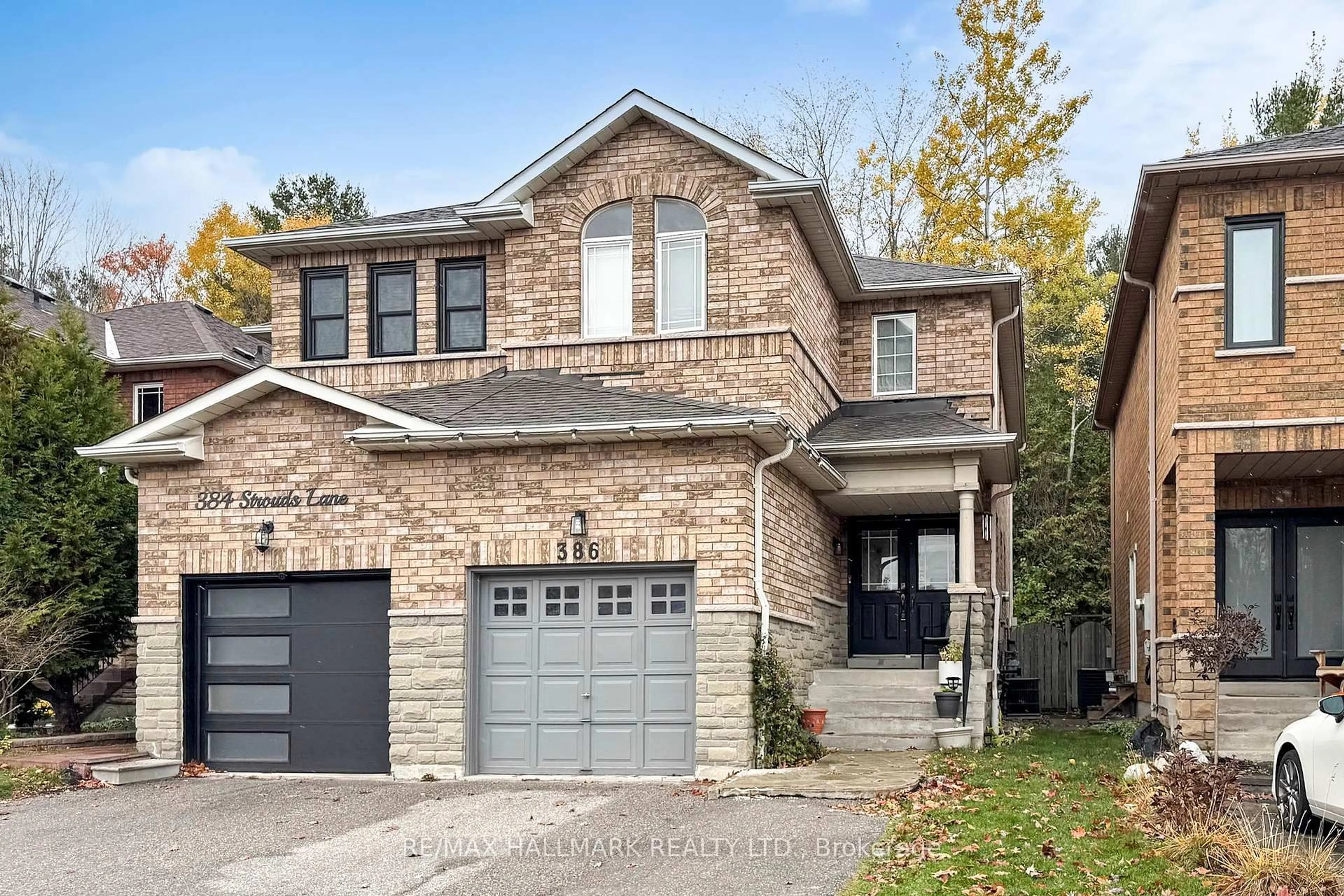Home with brick exterior material, street for 386 Strouds Lane, Pickering Ontario L1V 6X2
