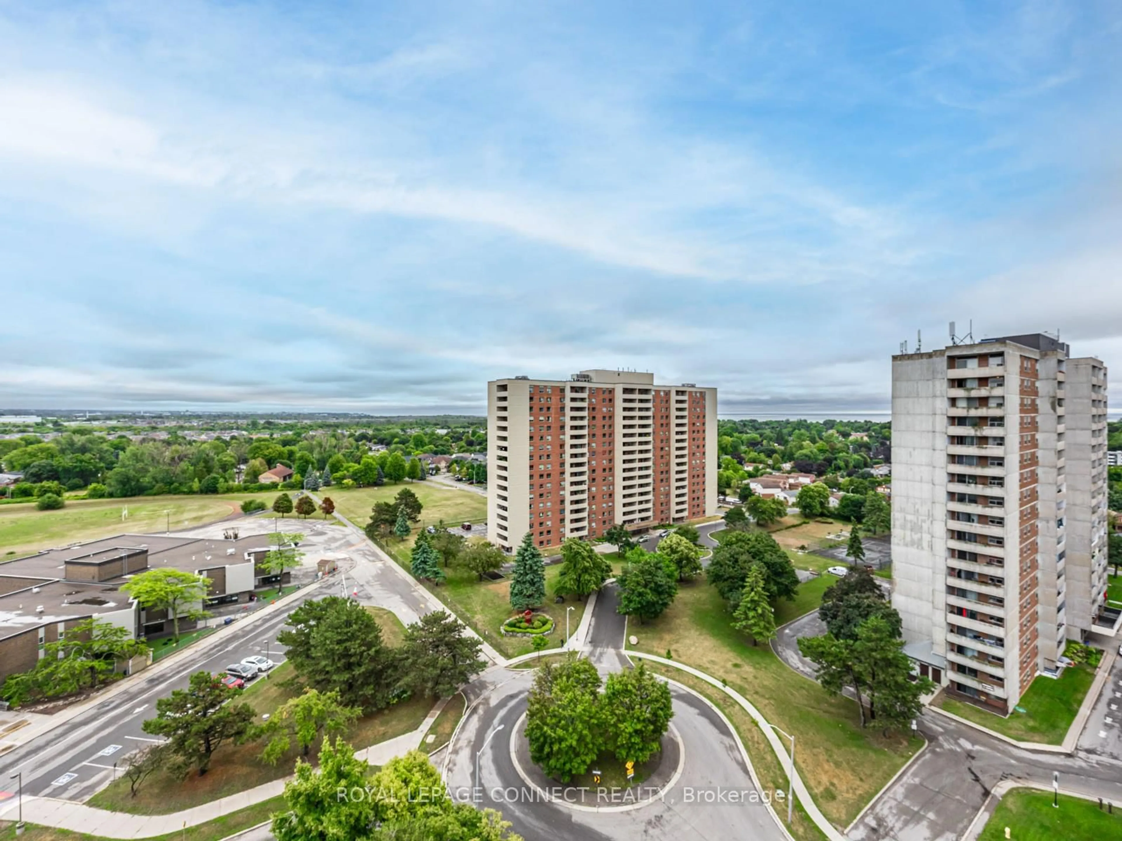A pic from outside/outdoor area/front of a property/back of a property/a pic from drone, city buildings view from balcony for 44 Falby Crt #1711, Ajax Ontario L1S 3L1