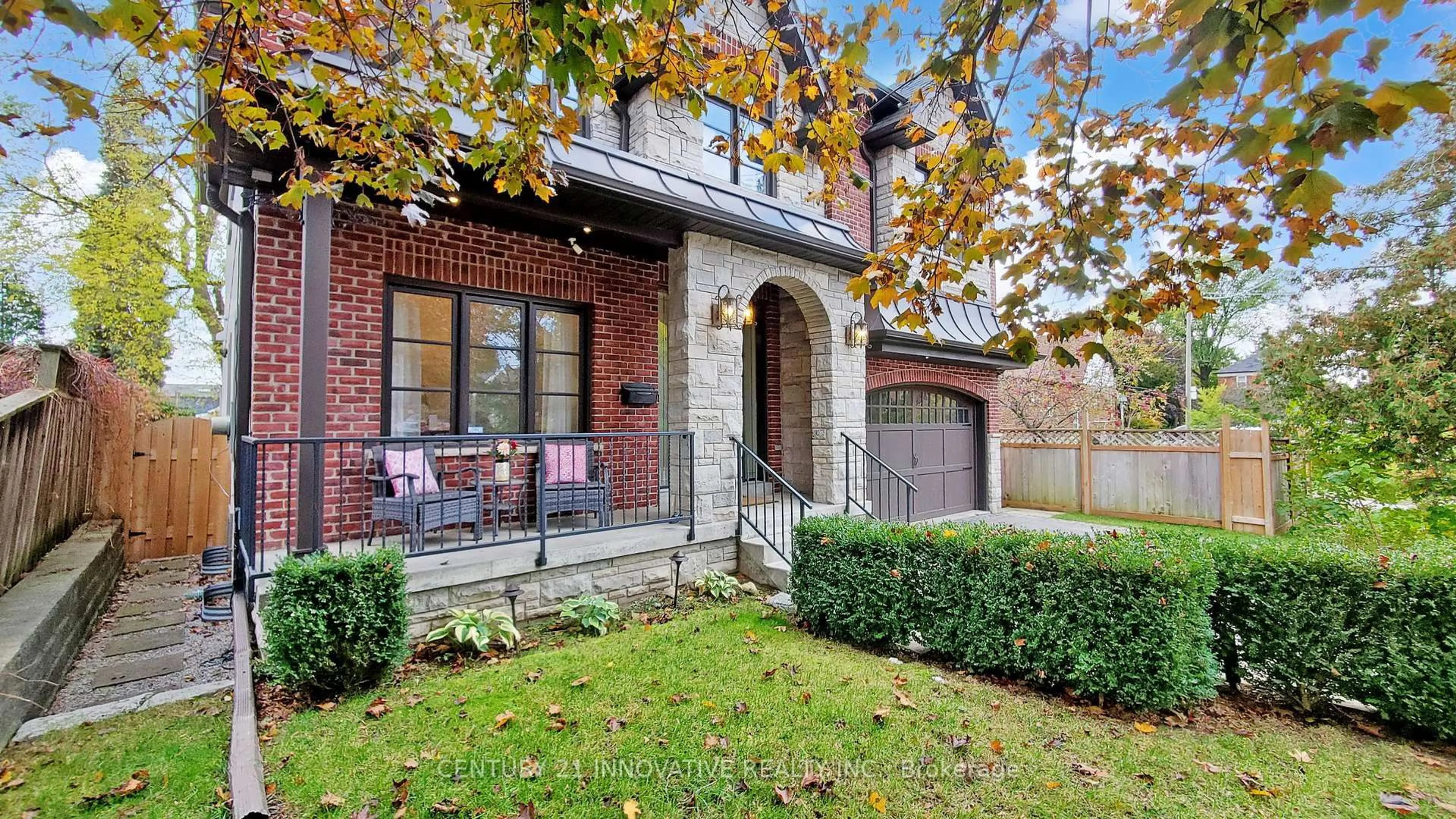 Home with brick exterior material, street for 1 Dustan Cres, Toronto Ontario M4J 4G4