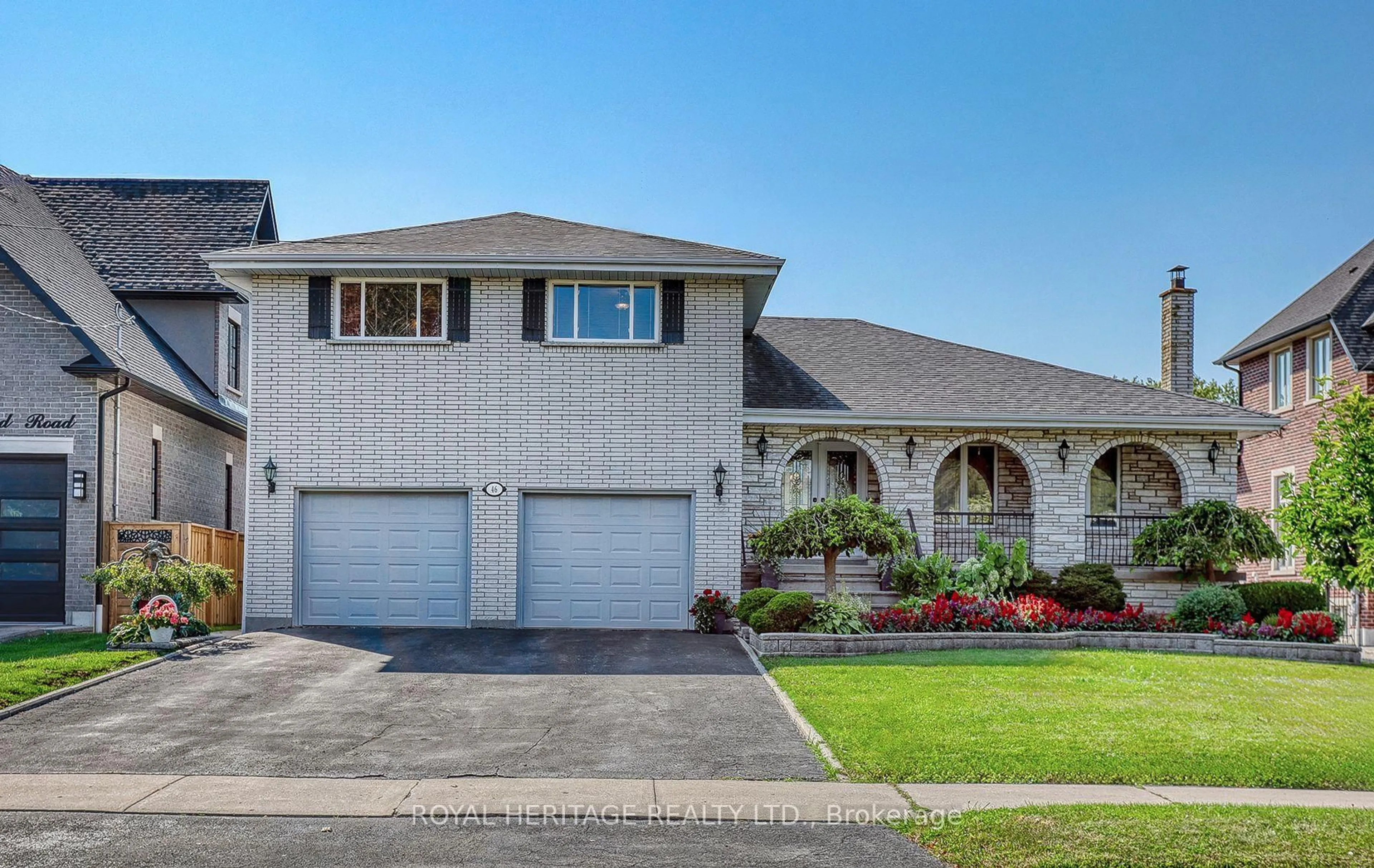 Home with brick exterior material, street for 46 Garrard Rd, Whitby Ontario L1N 3K5