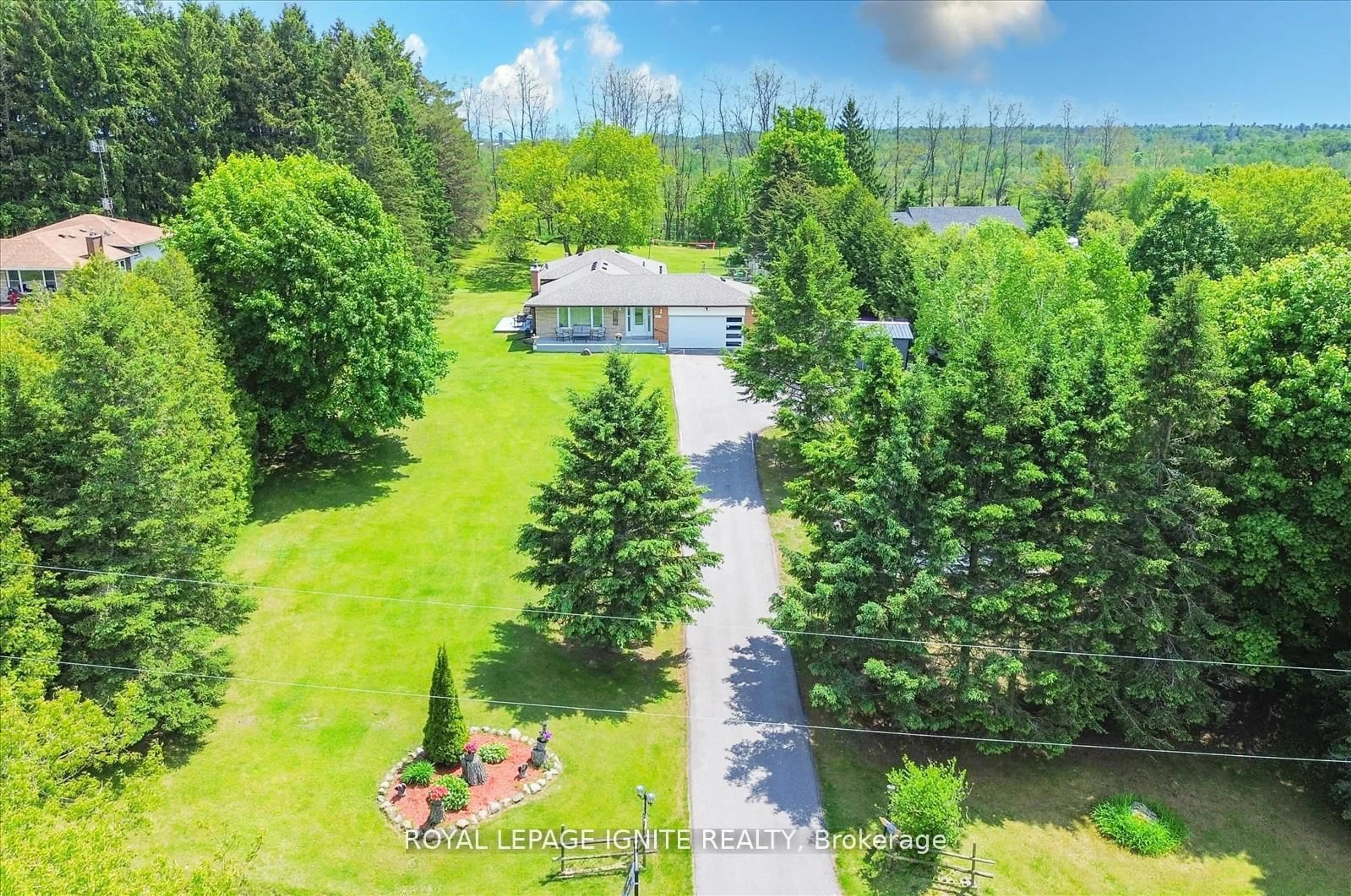 A pic from outside/outdoor area/front of a property/back of a property/a pic from drone, forest/trees view for 4409 Hill St, Clarington Ontario L0A 1J0