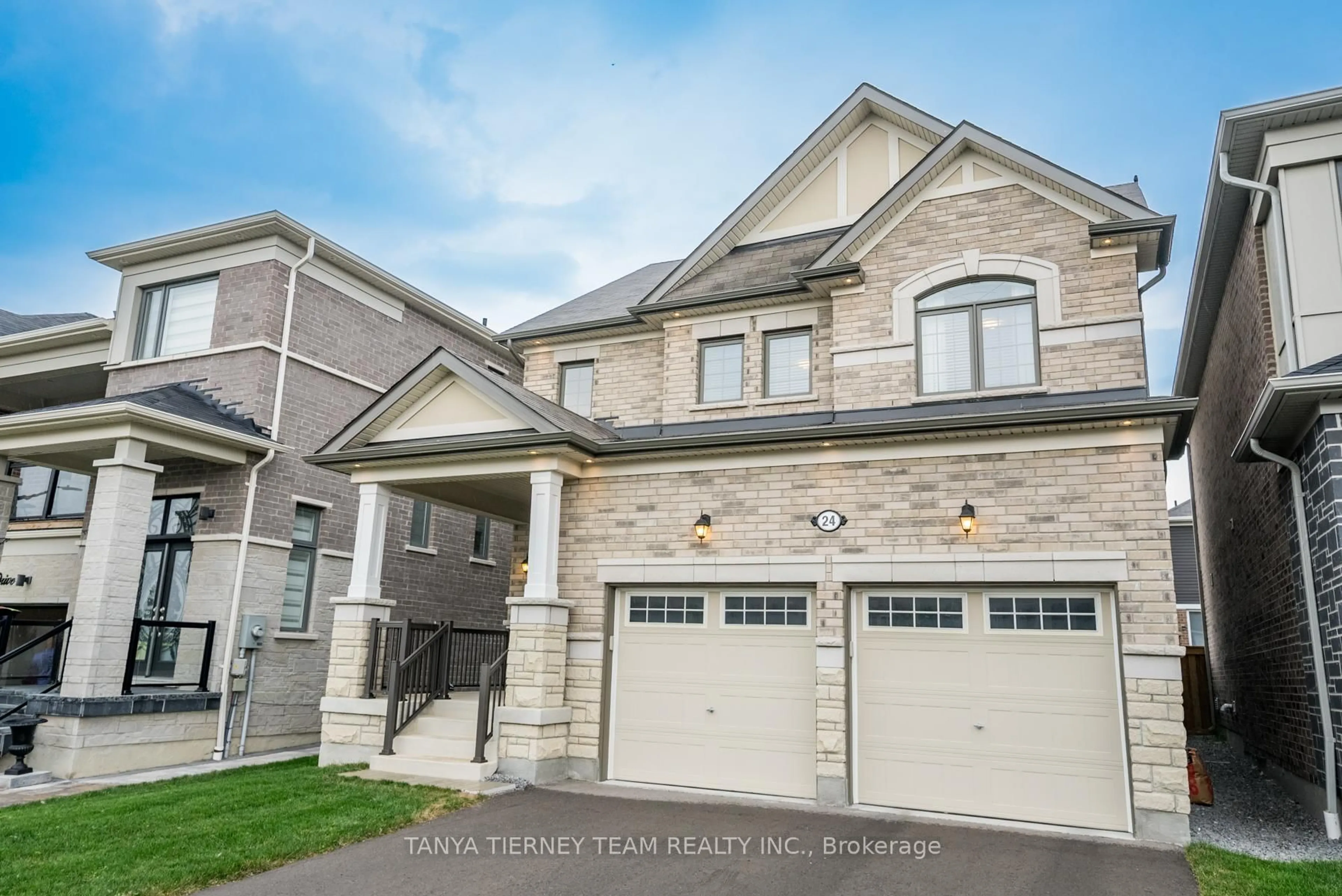 Home with brick exterior material, street for 24 Lockyer Dr, Whitby Ontario L1P 0M1