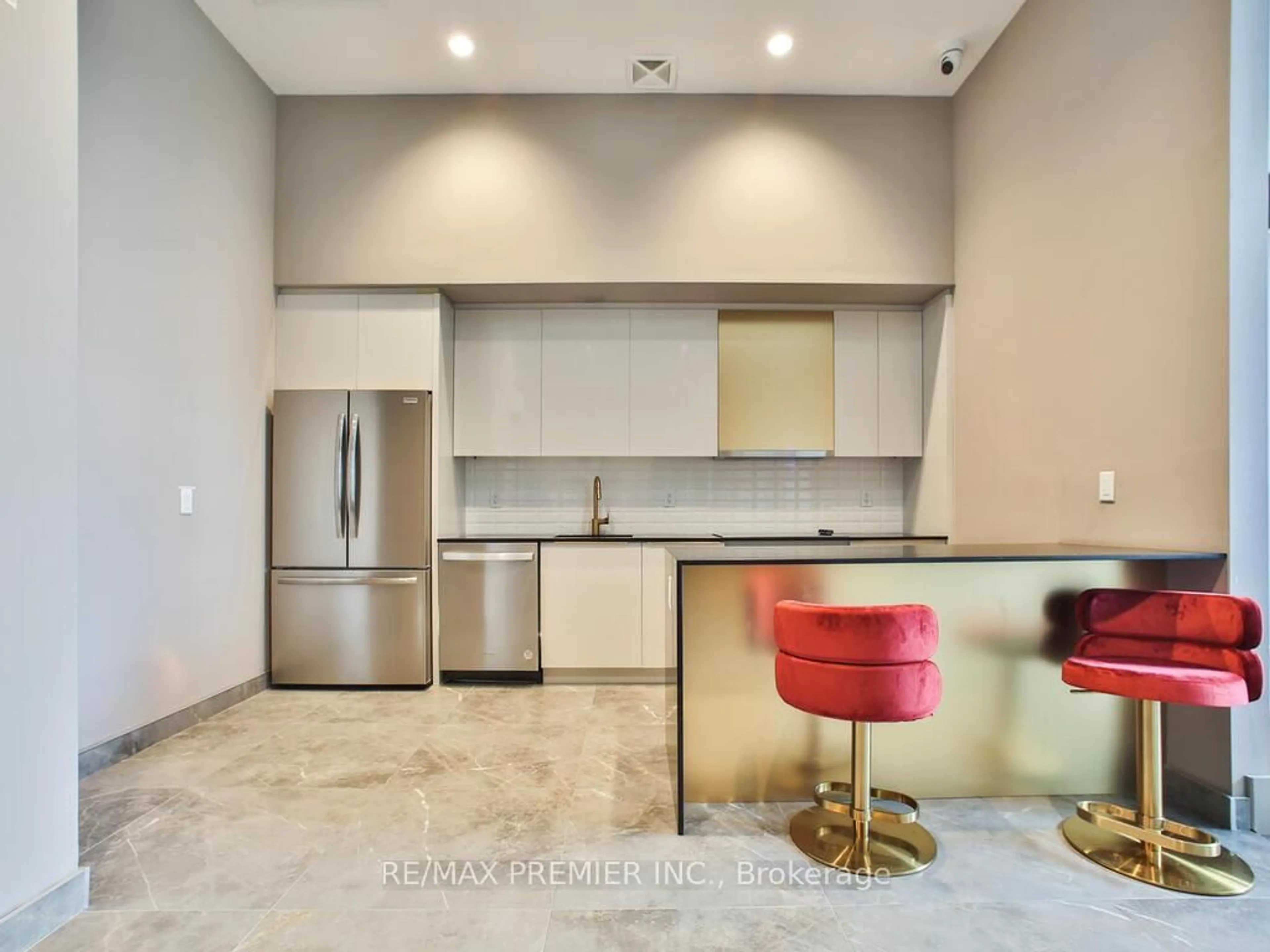 Contemporary kitchen, ceramic/tile floor for 3220 Sheppard Ave #1404, Toronto Ontario M1T 0B7