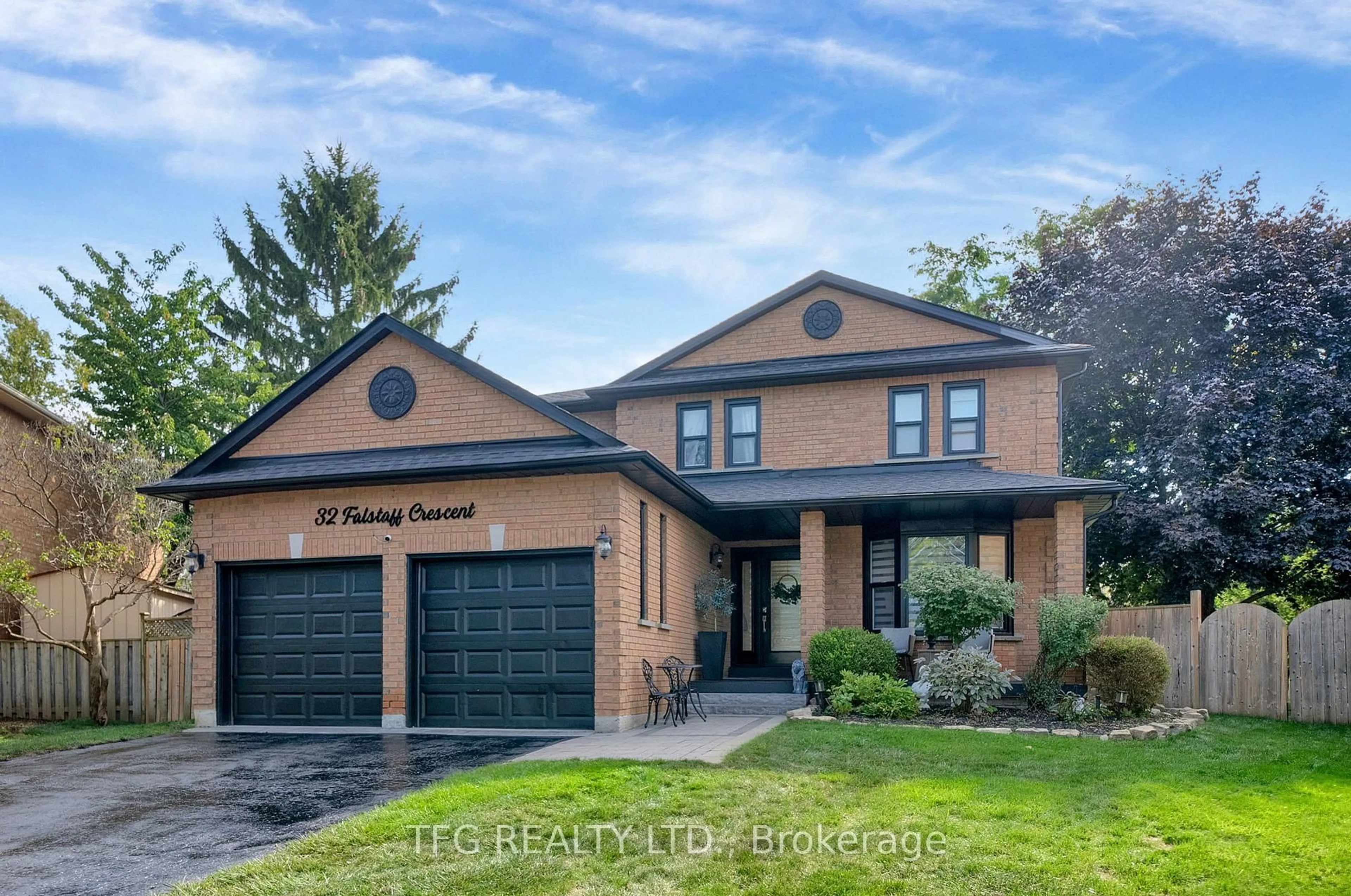 Home with brick exterior material, street for 32 Falstaff Cres, Whitby Ontario L1R 1W3