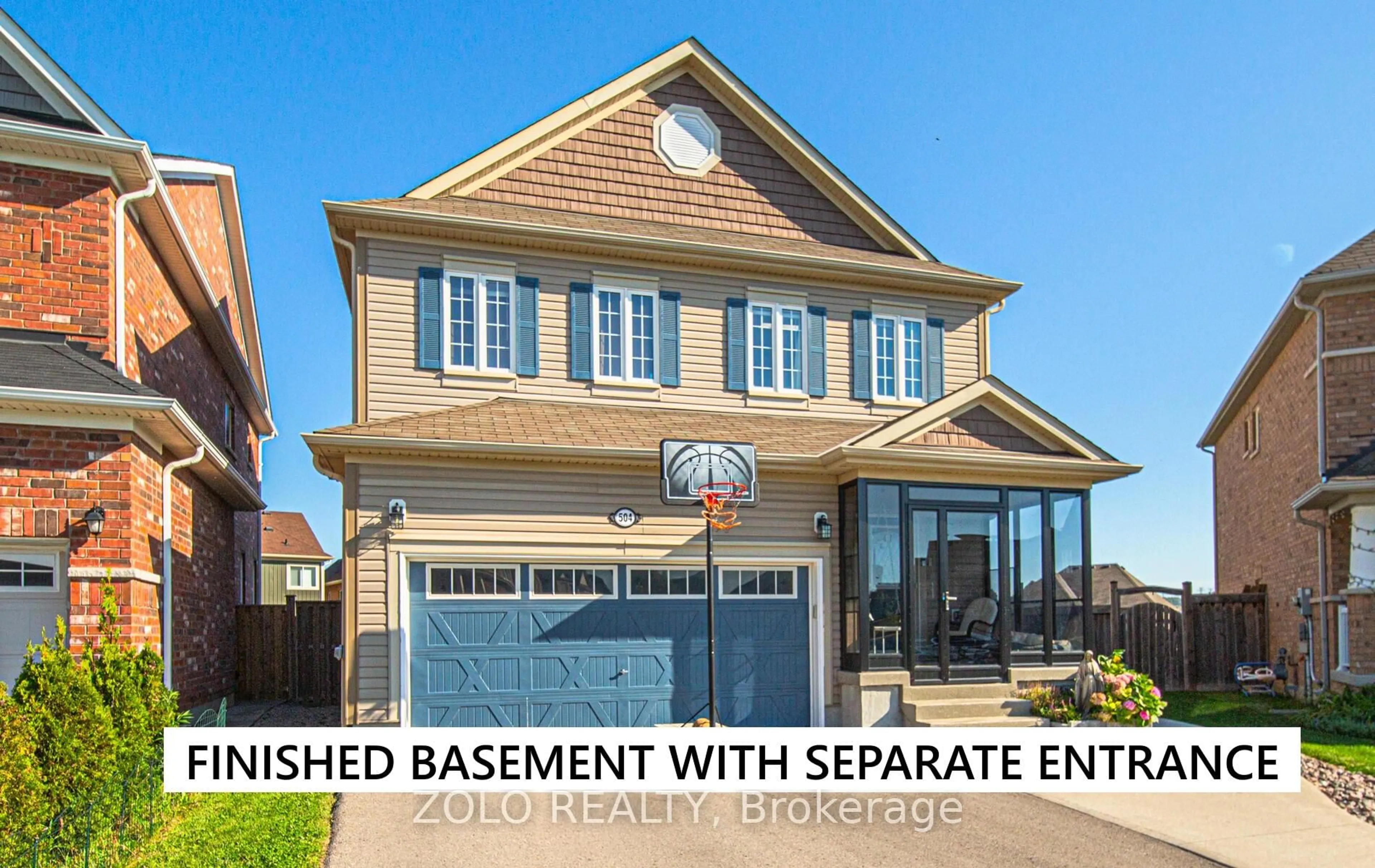 Home with vinyl exterior material, street for 504 Halo St, Oshawa Ontario L1H 7K4