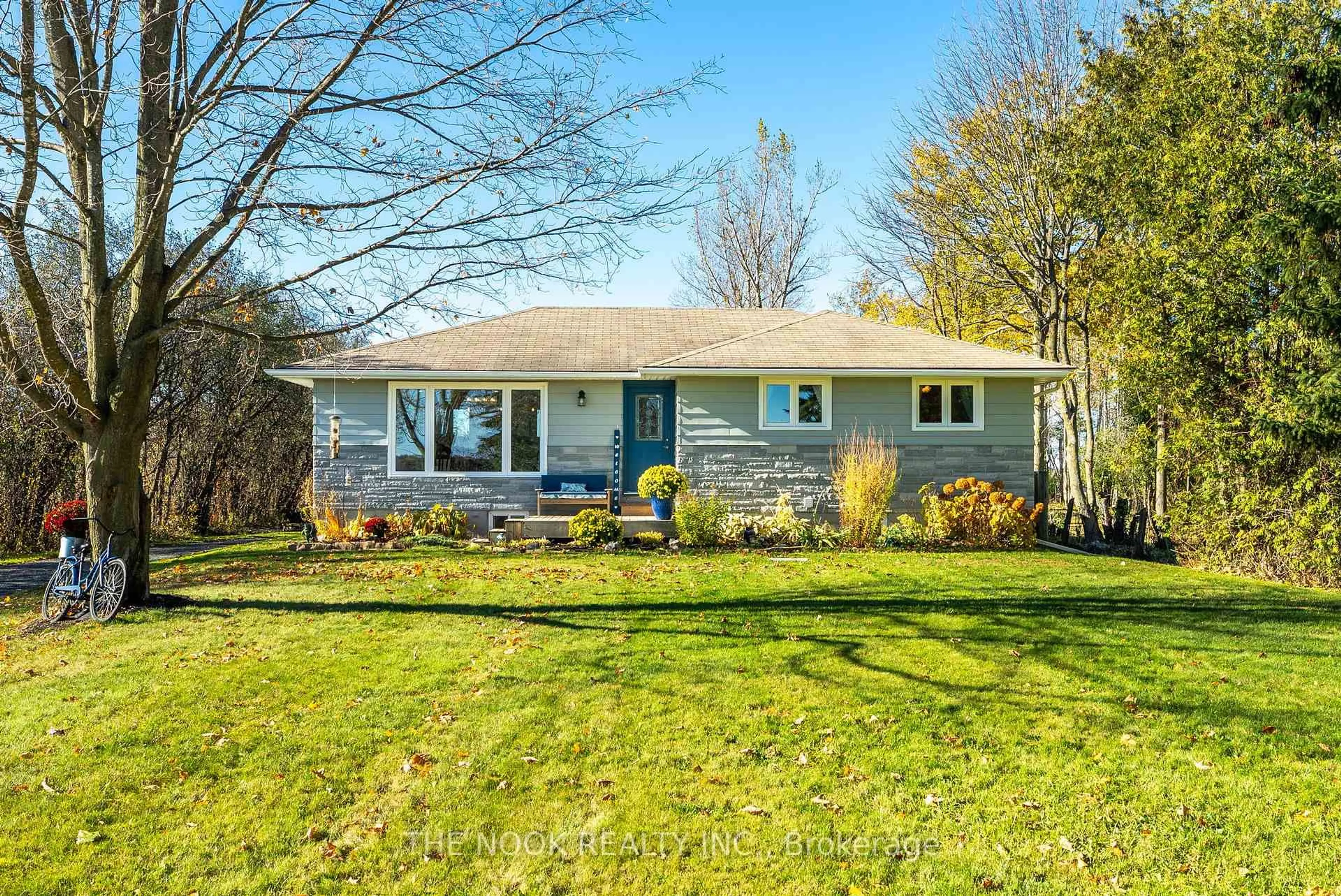 Home with vinyl exterior material, street for 16850 Nestleton Rd, Scugog Ontario L0B 1L0