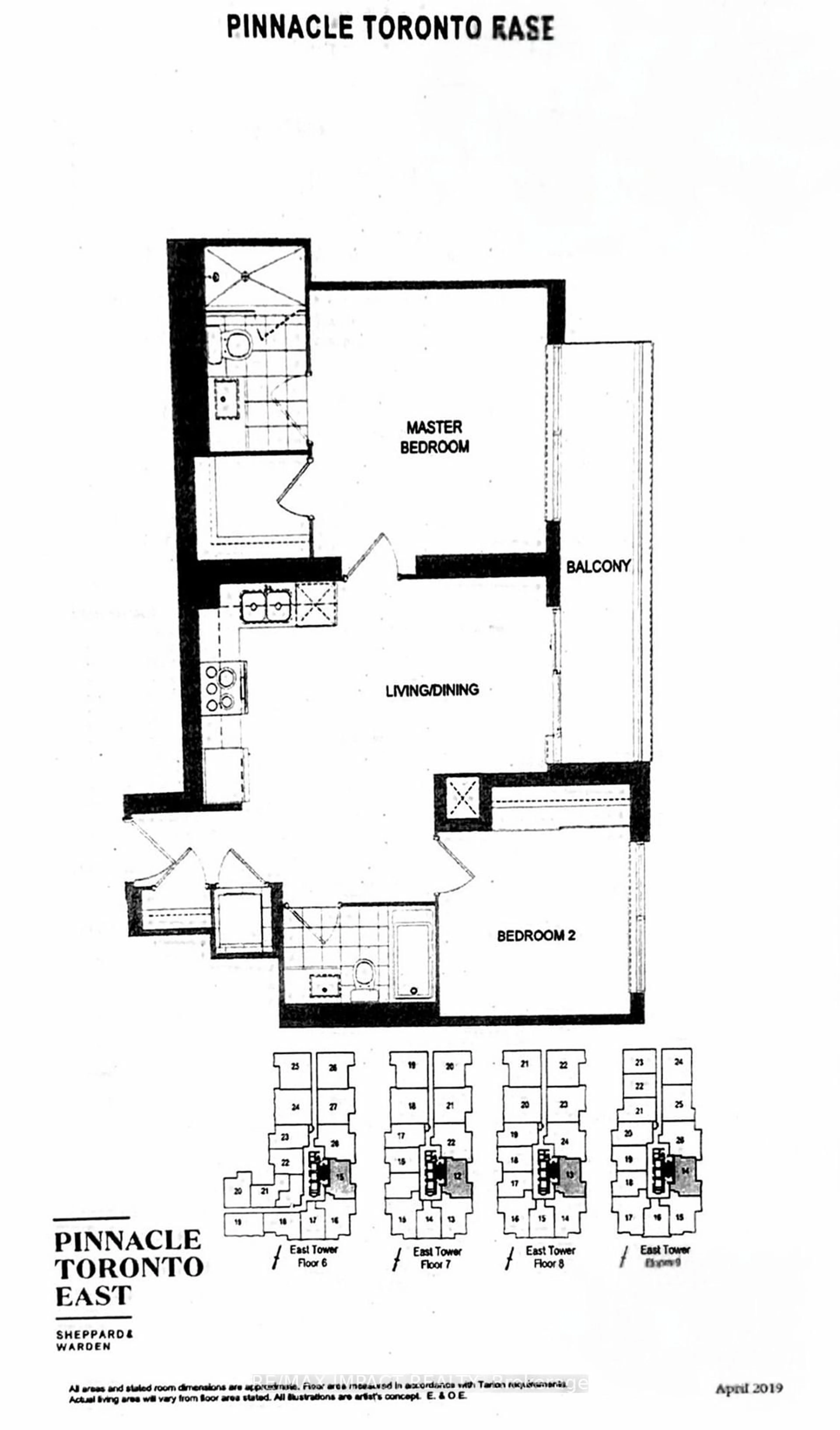 Floor plan for 3270 Sheppard Ave #821, Toronto Ontario M1T 3K3