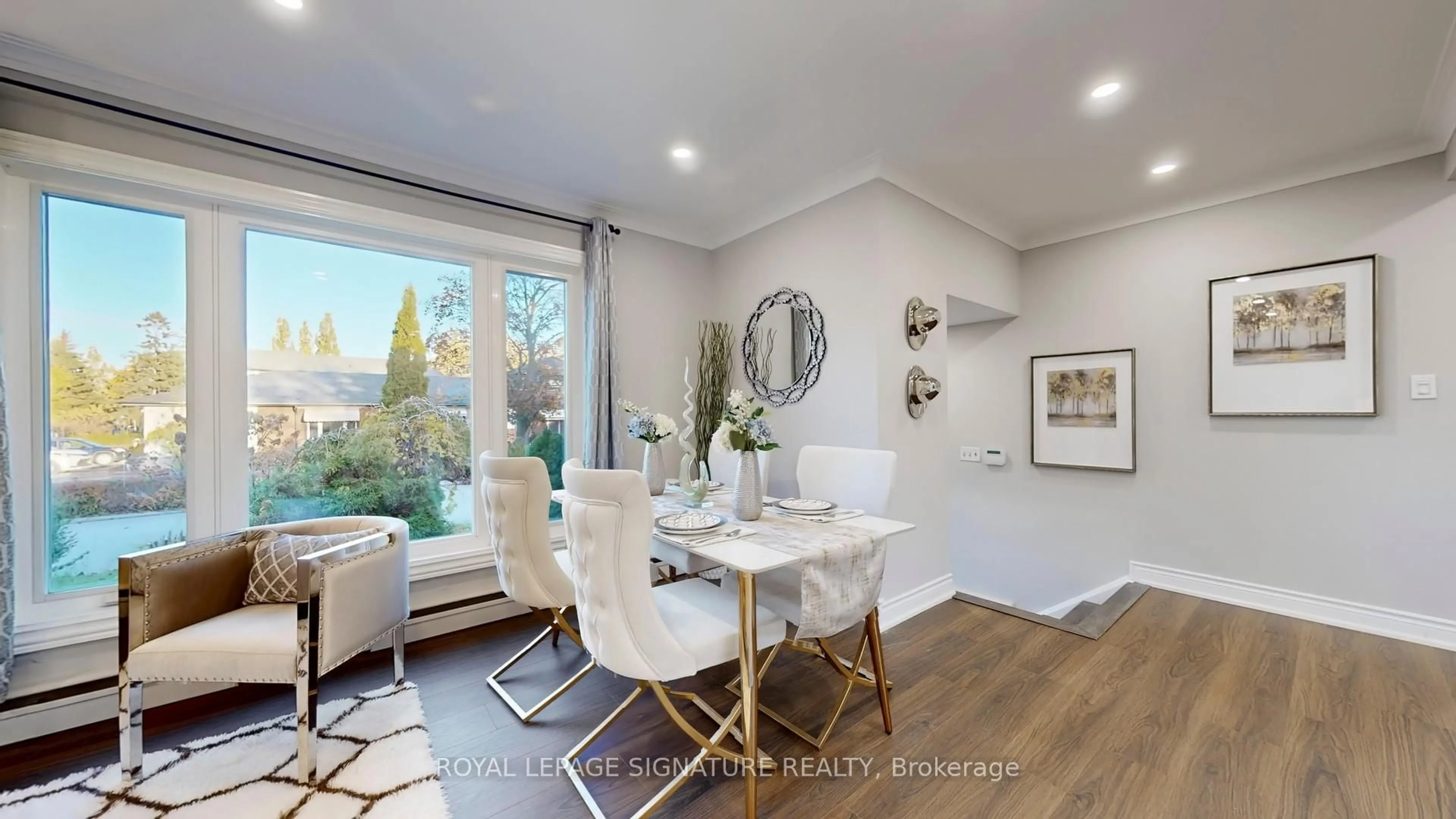 Dining room, wood/laminate floor for 2 Kilpatrick Pl, Toronto Ontario M1R 2A8