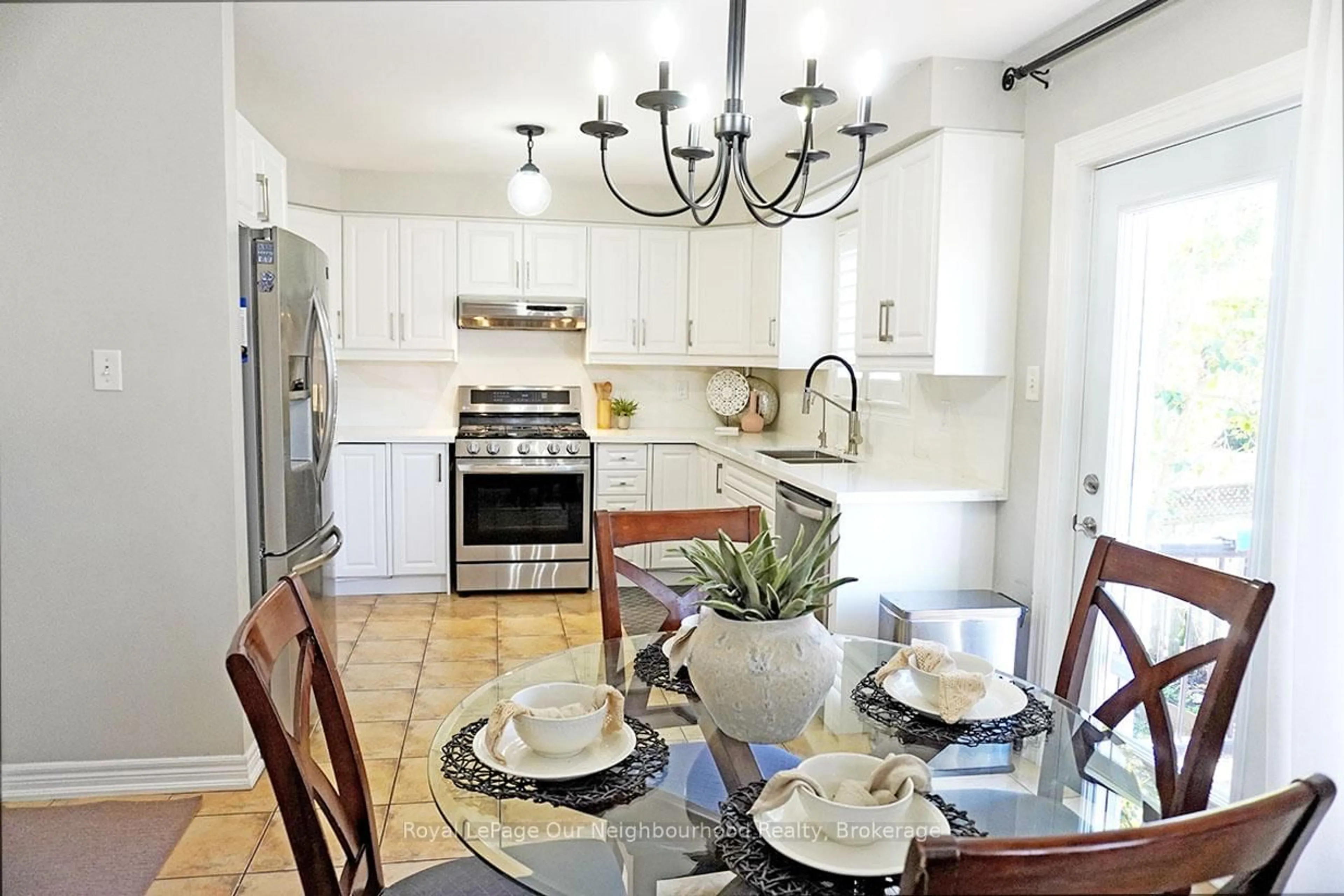 Open concept kitchen, ceramic/tile floor for 862 Audley Rd, Ajax Ontario L1Z 1M4