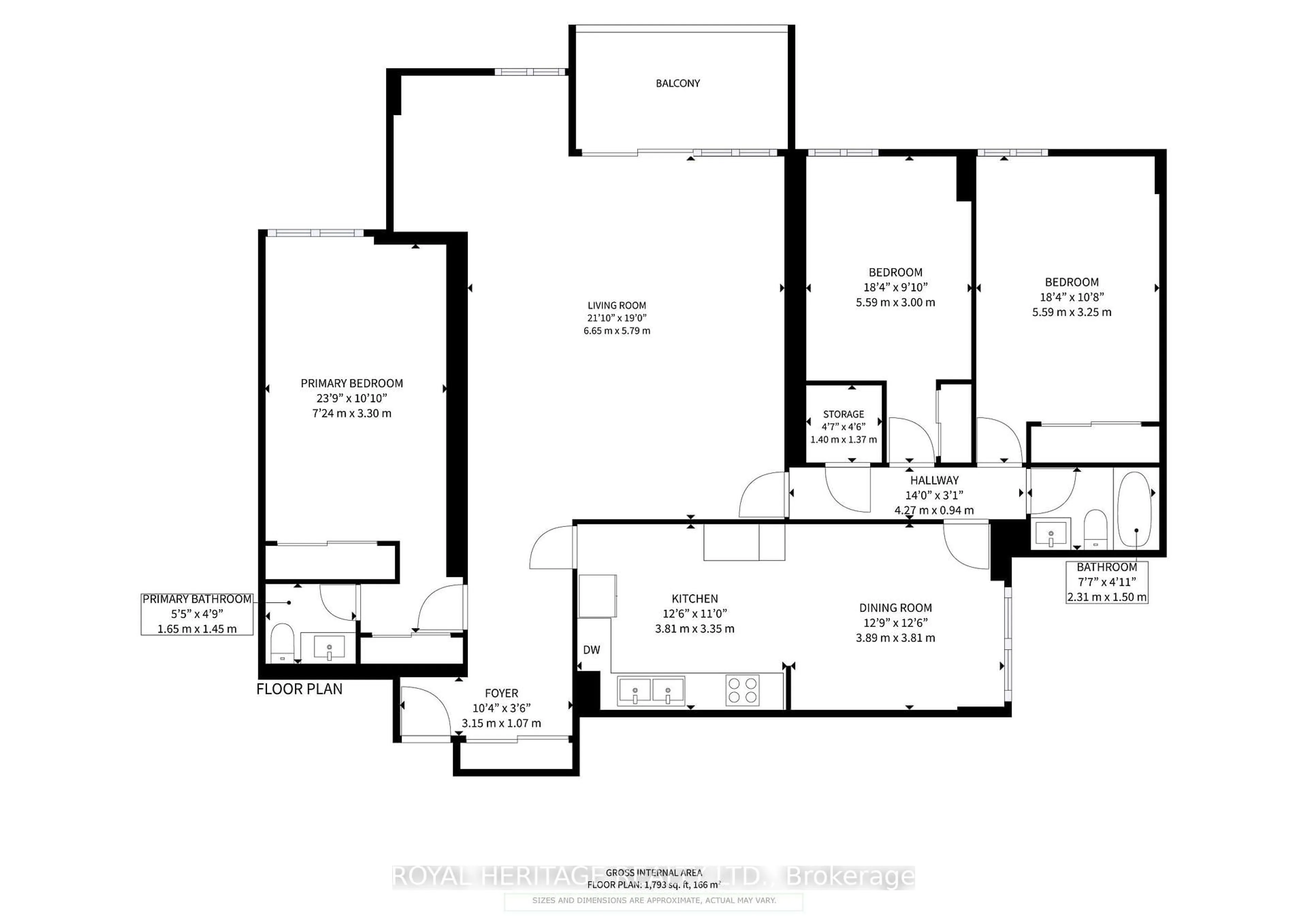Floor plan for 3 Massey Sq #301, Toronto Ontario M4C 5L5