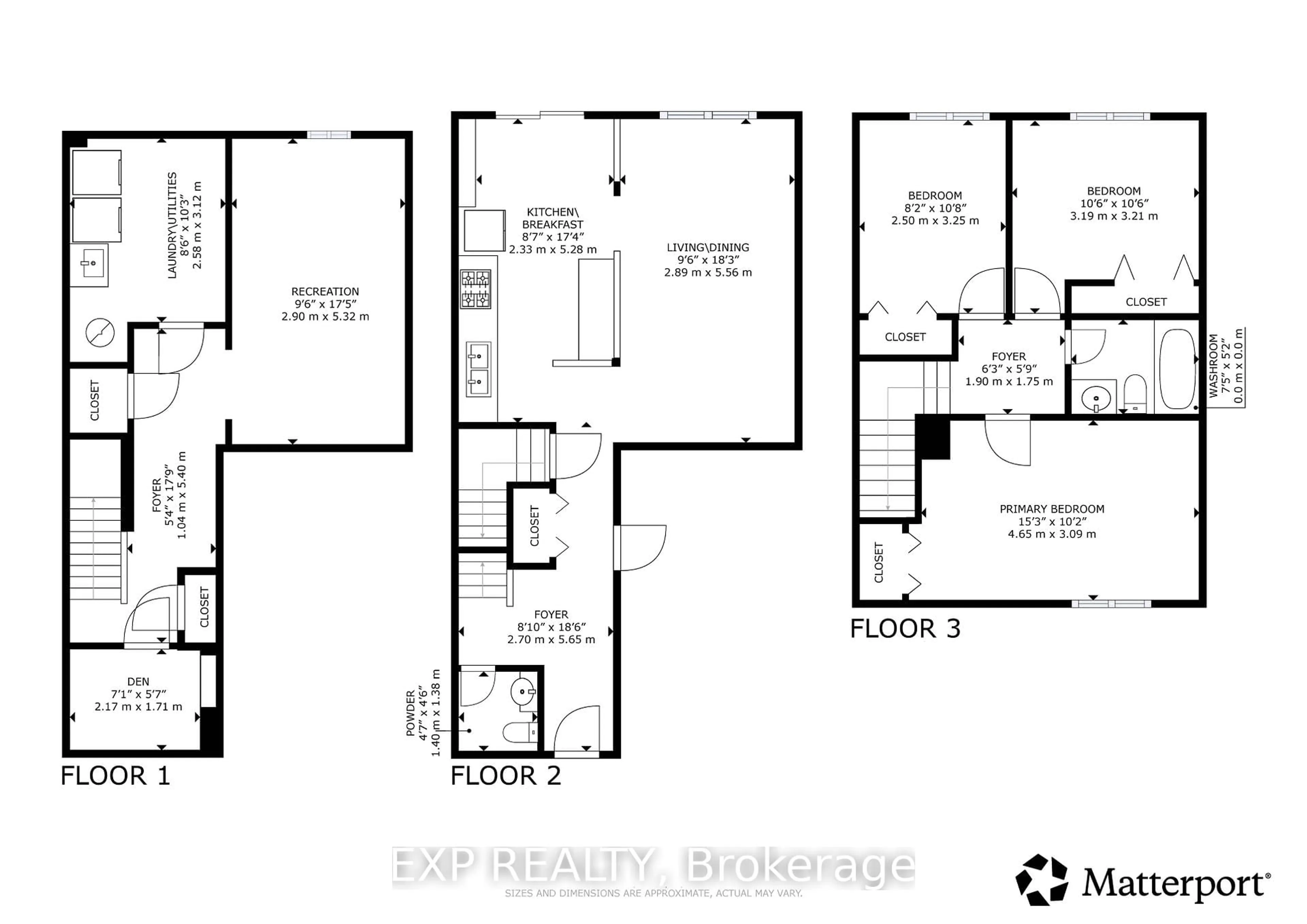 Floor plan for 54 Parker Cres, Ajax Ontario L1S 3R5