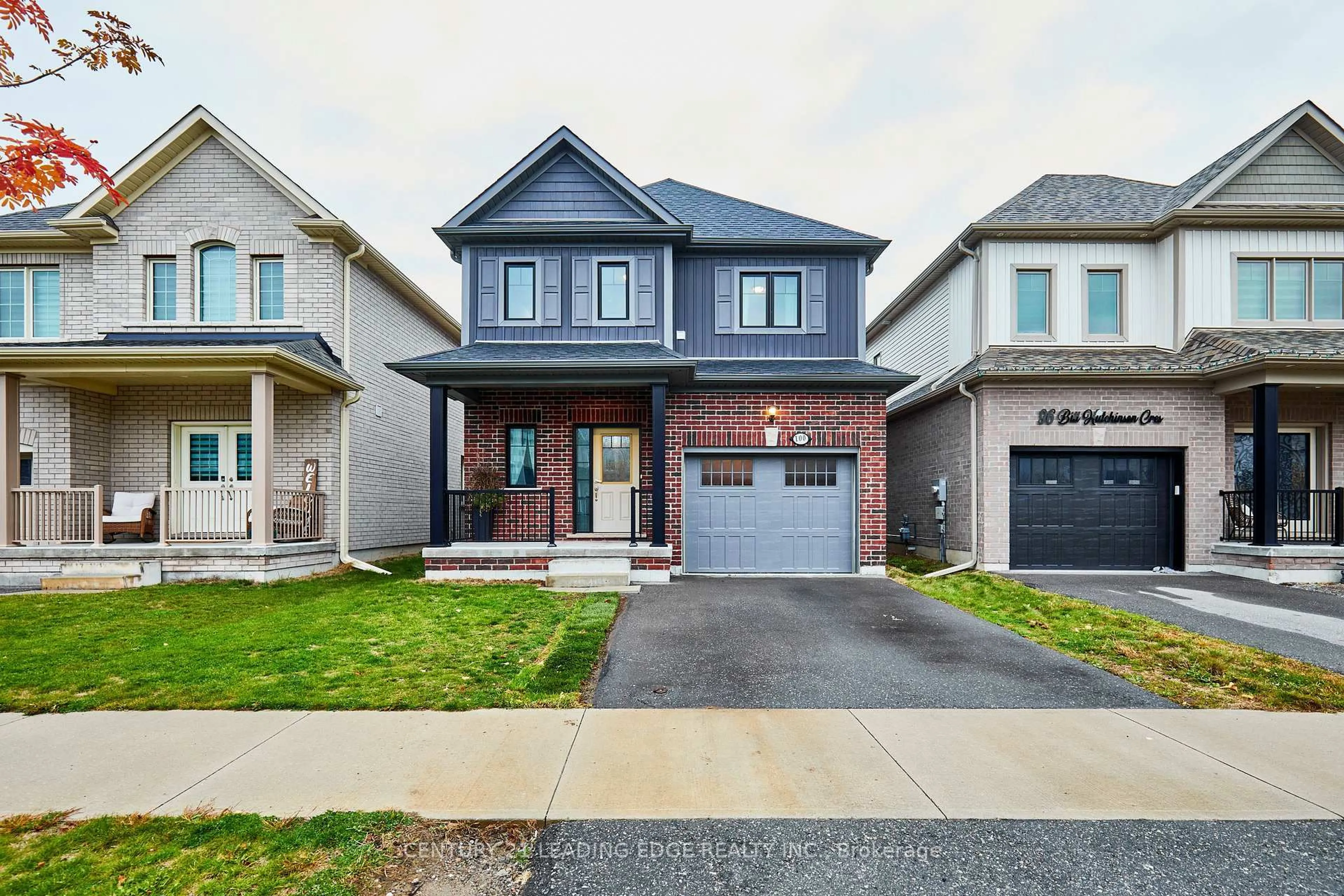 Home with brick exterior material, street for 100 Bill Hutchinson Cres, Clarington Ontario L1C 4T5