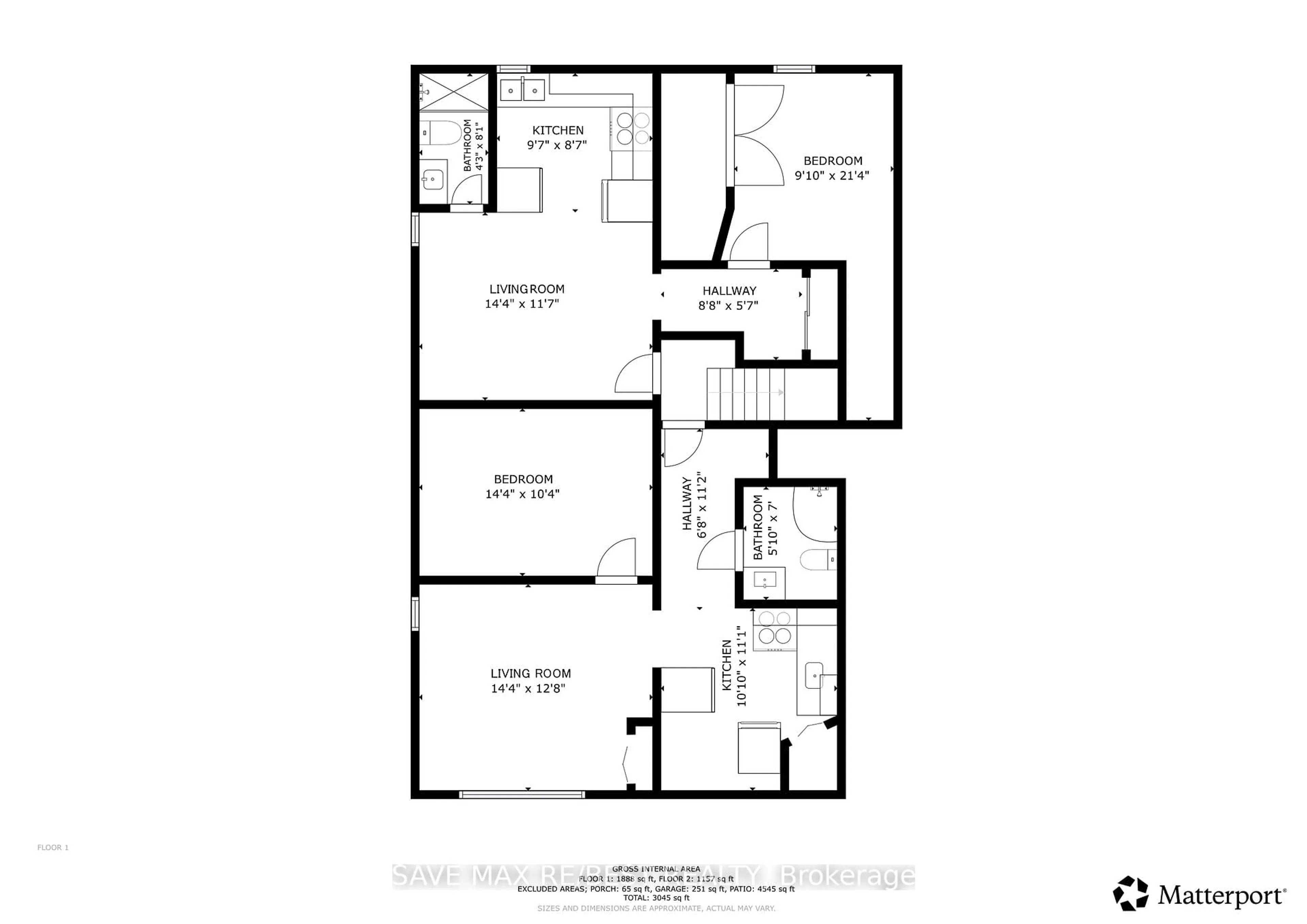 Floor plan for 505 Ortono Ave, Oshawa Ontario L1H 3L7