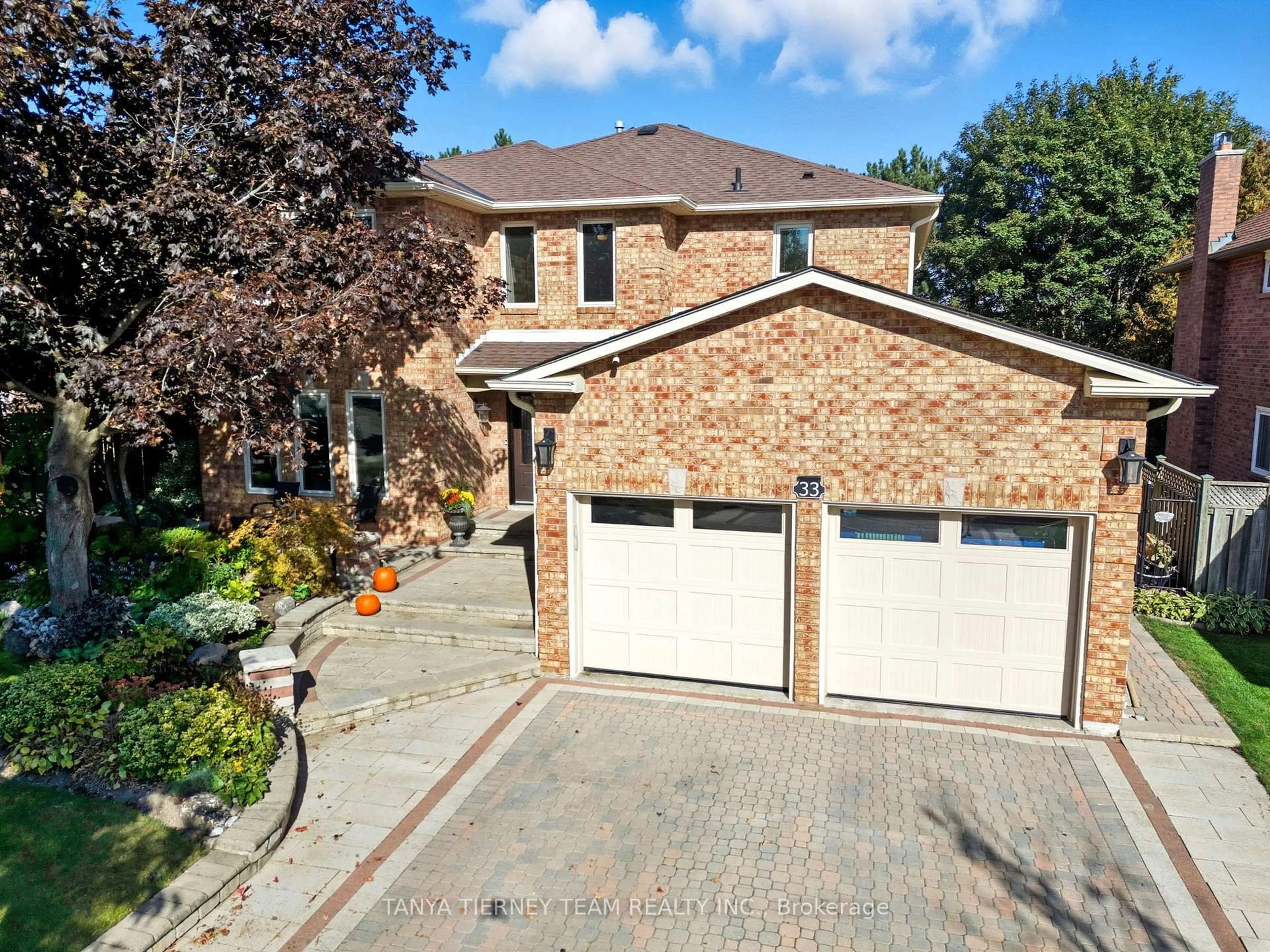 Home with brick exterior material, street for 33 Simms Dr, Ajax Ontario L1T 3J5