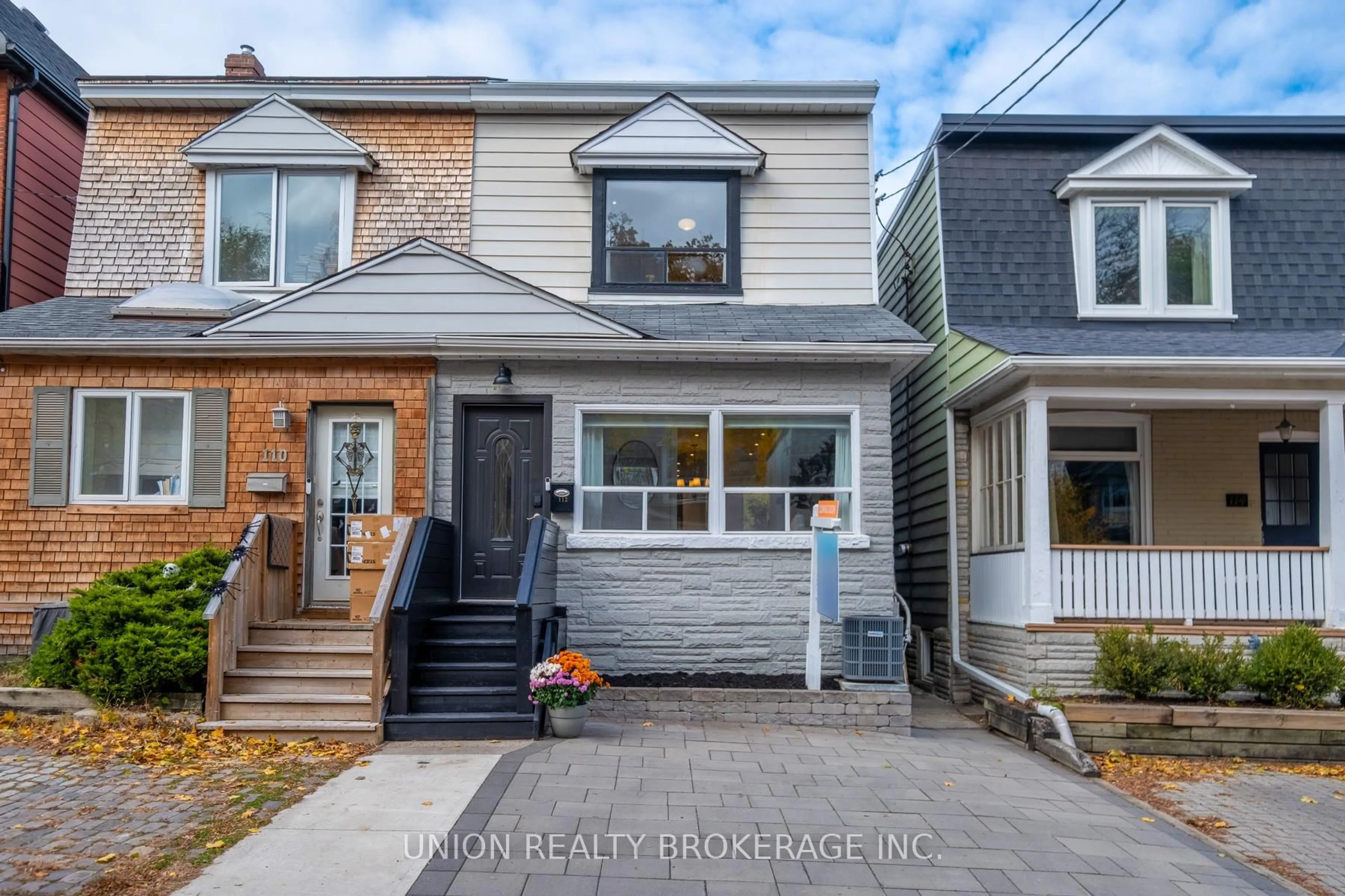 Home with brick exterior material, street for 112 Withrow Ave, Toronto Ontario M4K 1C9