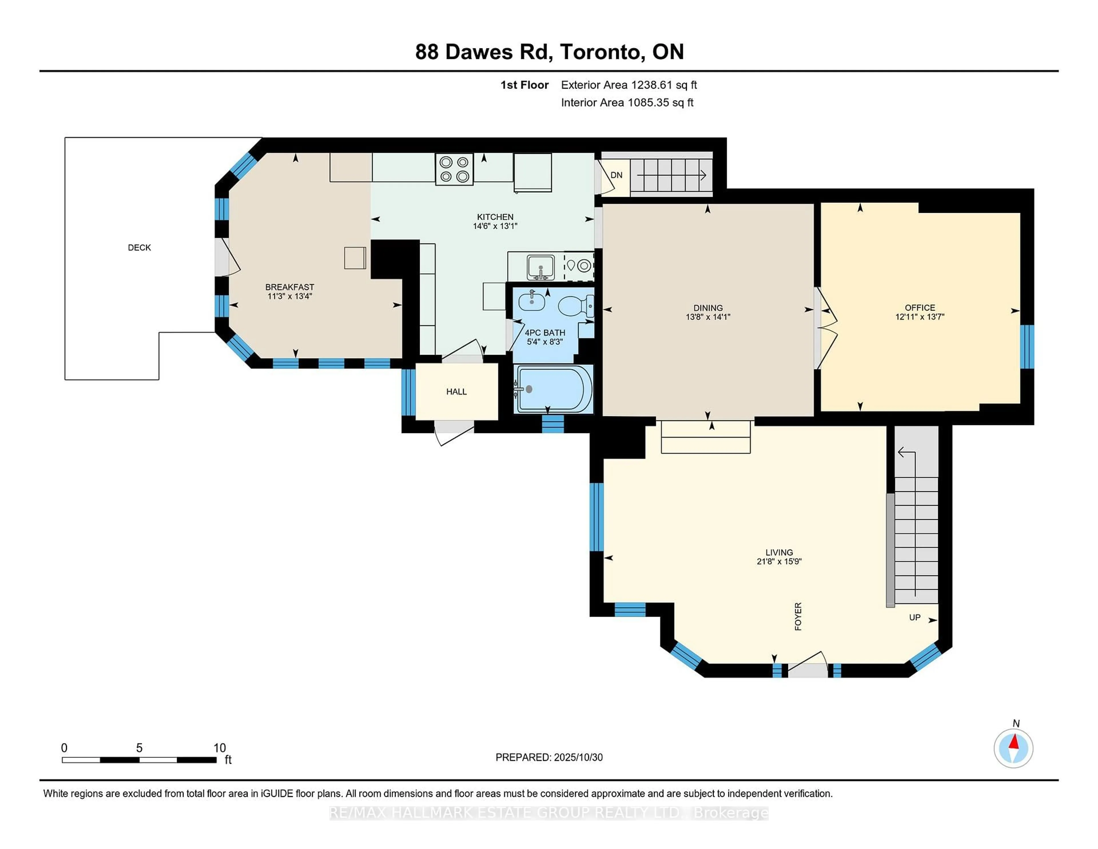 Floor plan for 88 Dawes Rd, Toronto Ontario M4C 5B4