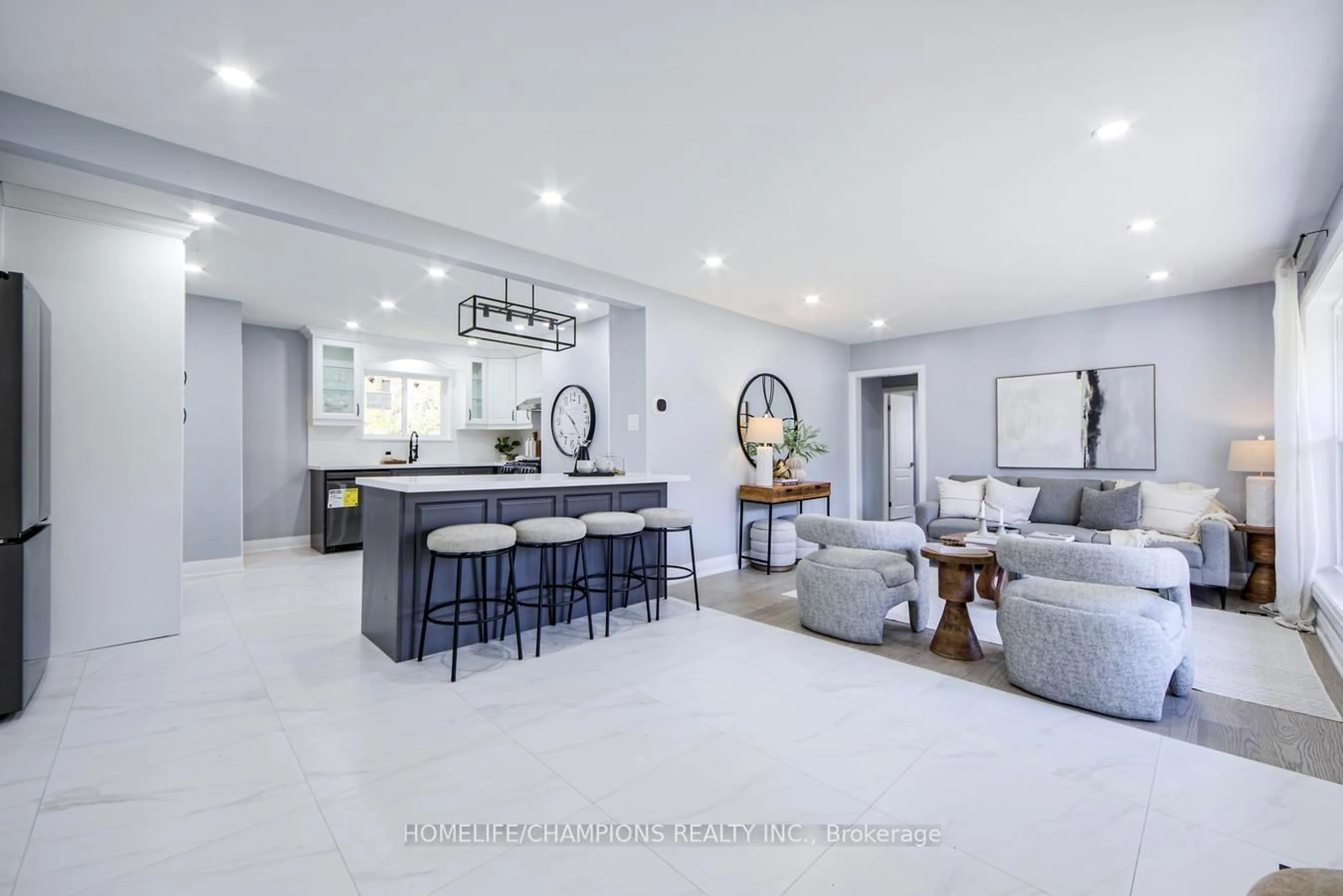 Open concept kitchen, ceramic/tile floor for 8 Flerimac Rd, Toronto Ontario M1E 4A9