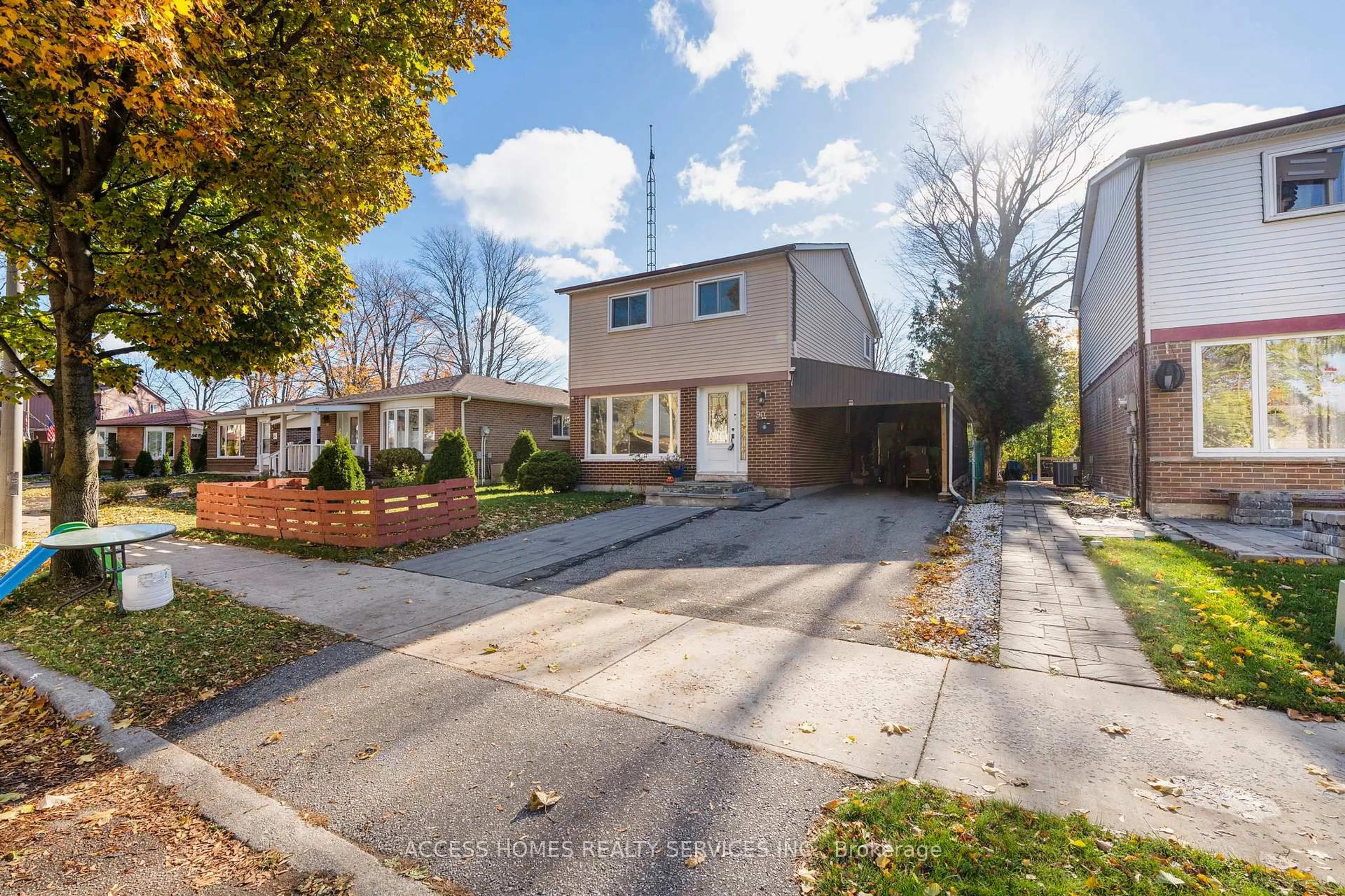 Home with brick exterior material, street for 90 Dunsfold Dr, Toronto Ontario M1B 1T6