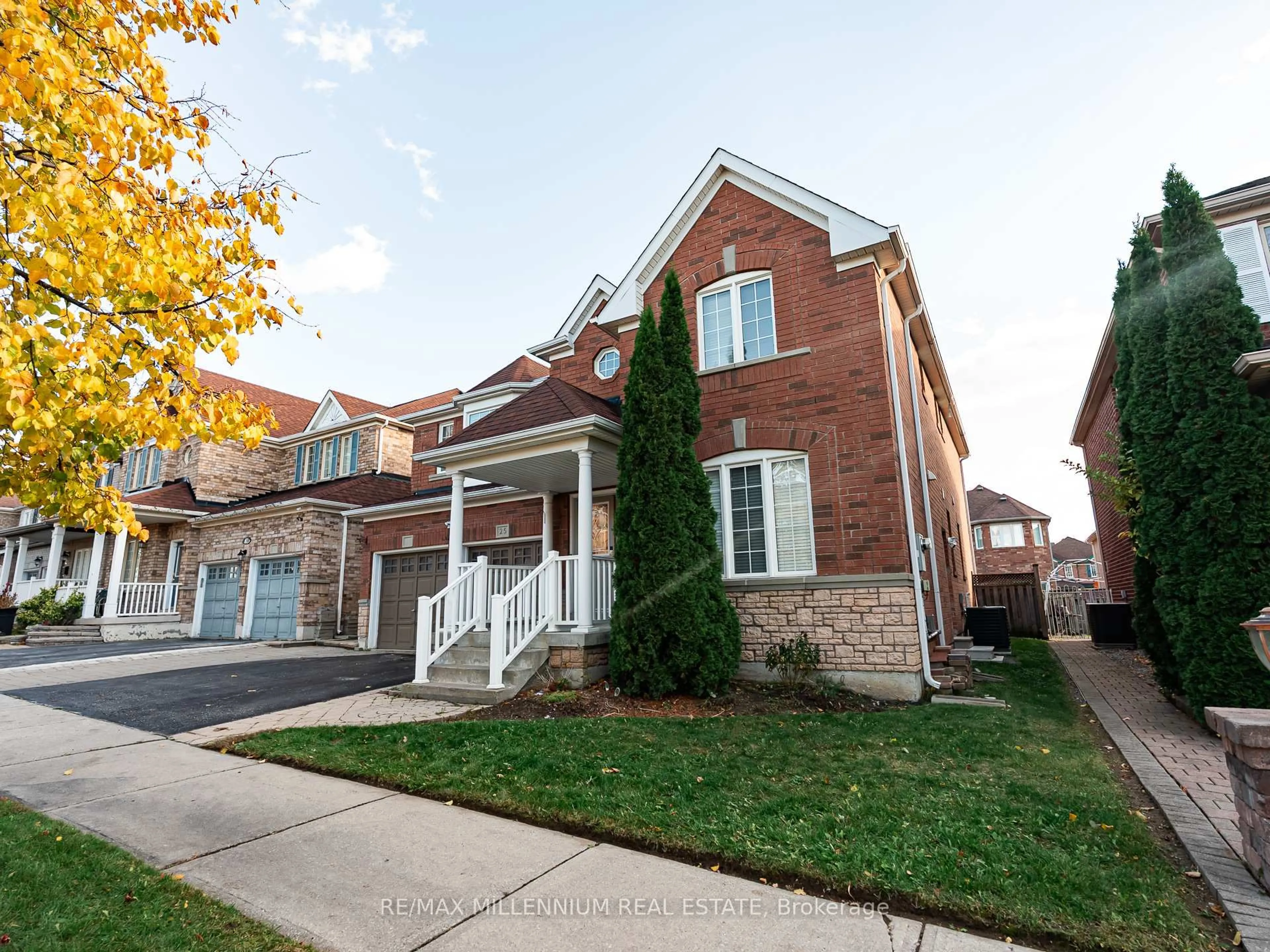 Home with brick exterior material, street for 25 Bevan Cres, Ajax Ontario L1T 4N3