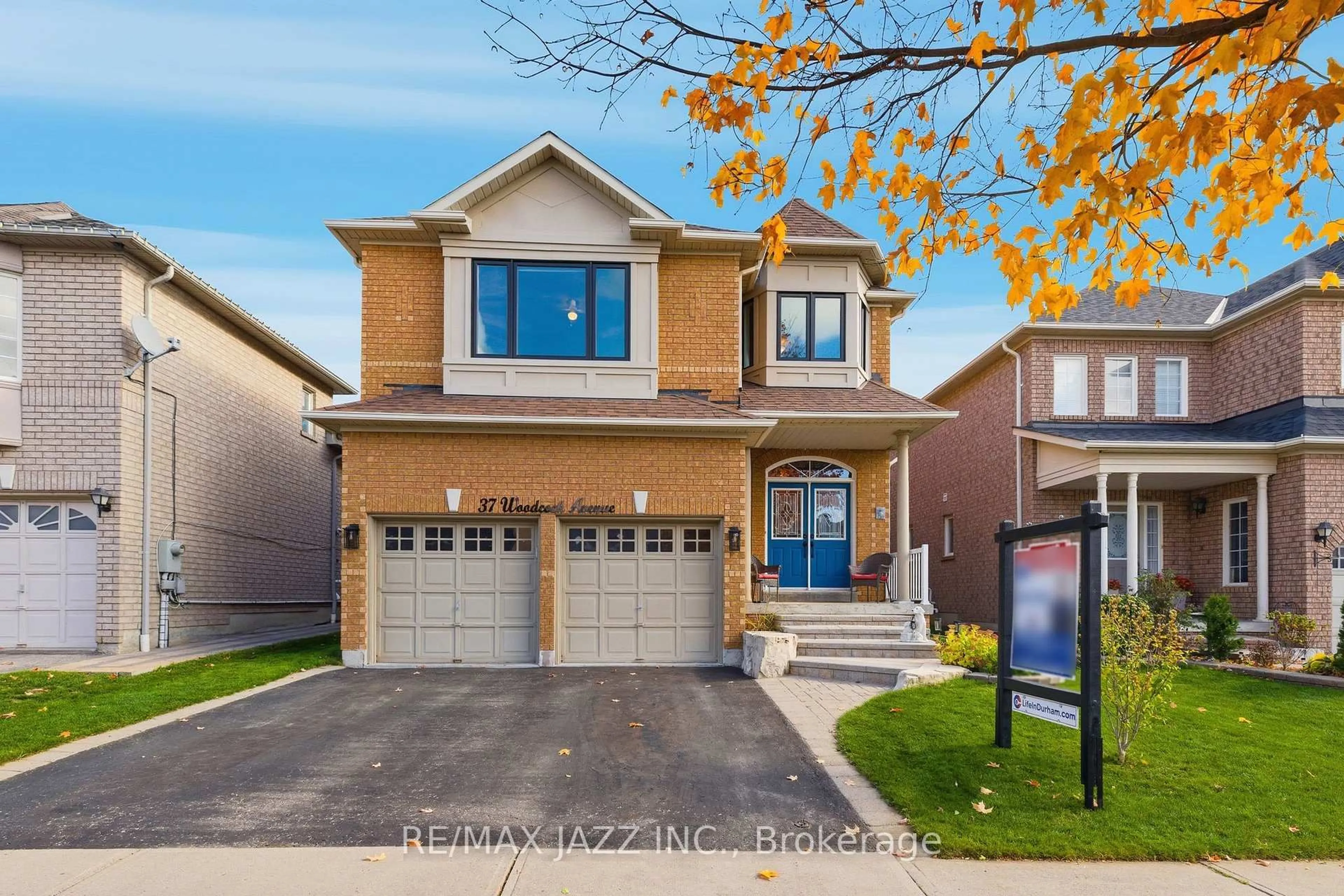 Home with brick exterior material, street for 37 Woodcock Ave, Ajax Ontario L1T 4J5