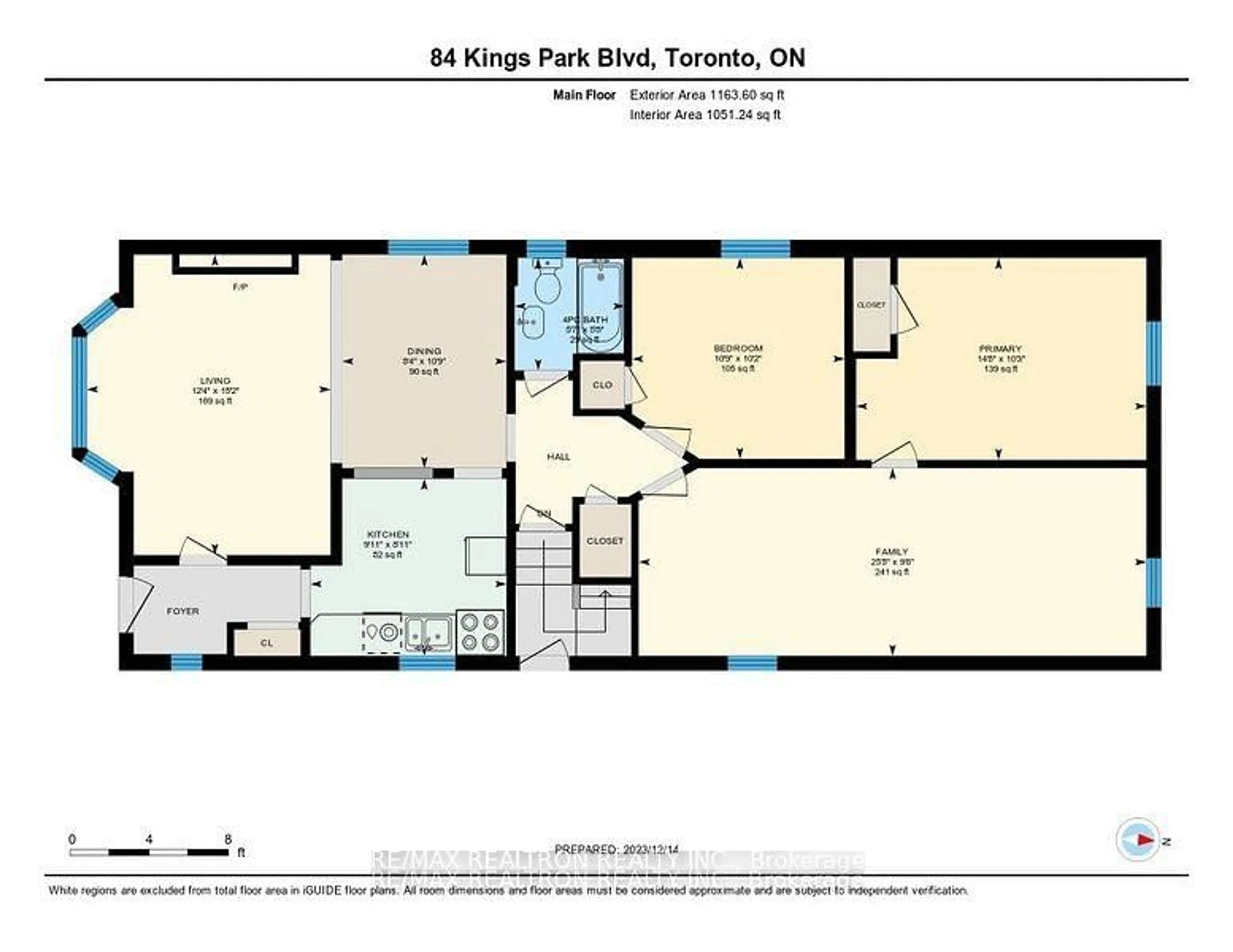 Floor plan for 84 Kings Park Blvd, Toronto Ontario M4J 2C3