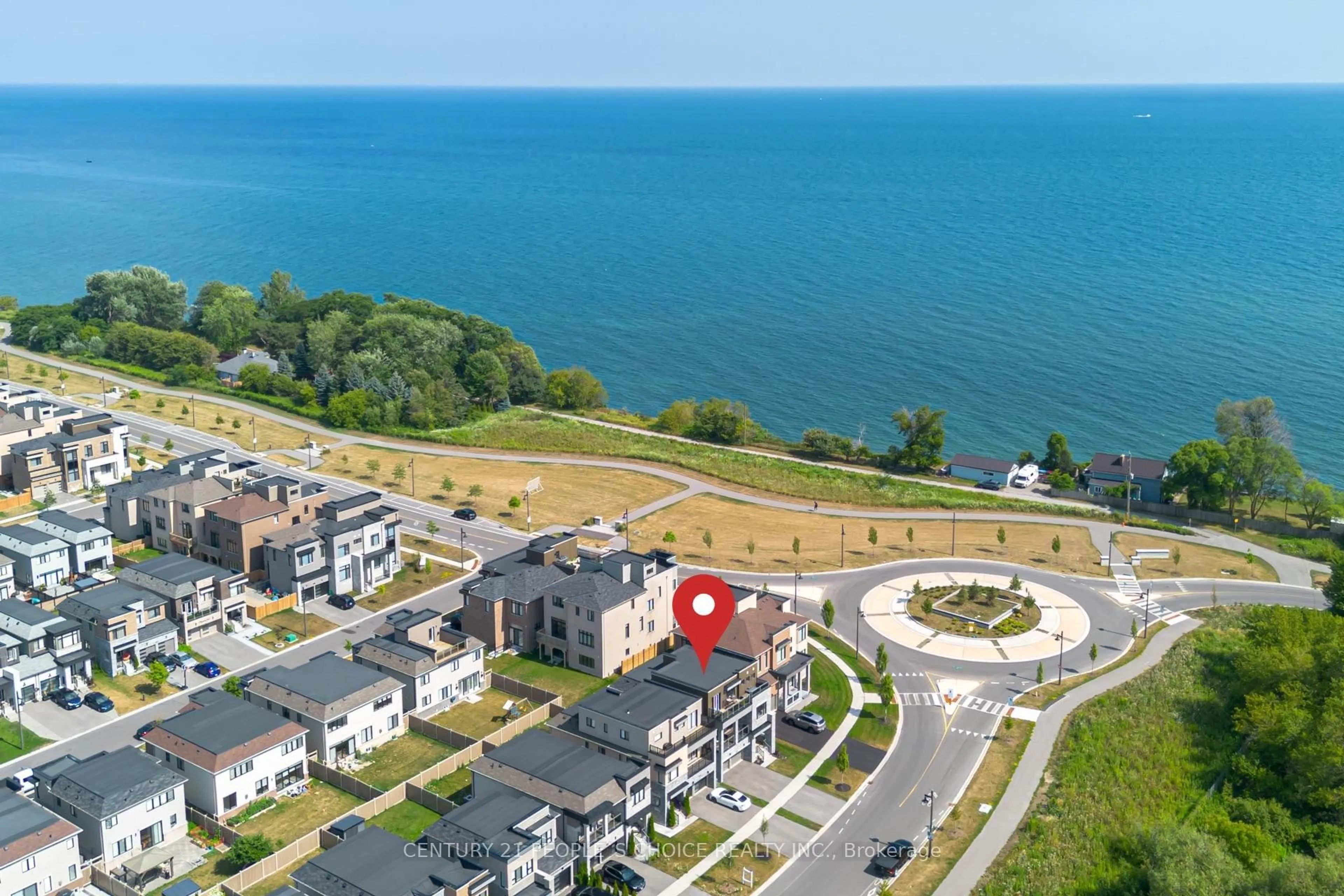 A pic from outside/outdoor area/front of a property/back of a property/a pic from drone, water/lake/river/ocean view for 169 East Shore Dr, Clarington Ontario L1C 1Z8