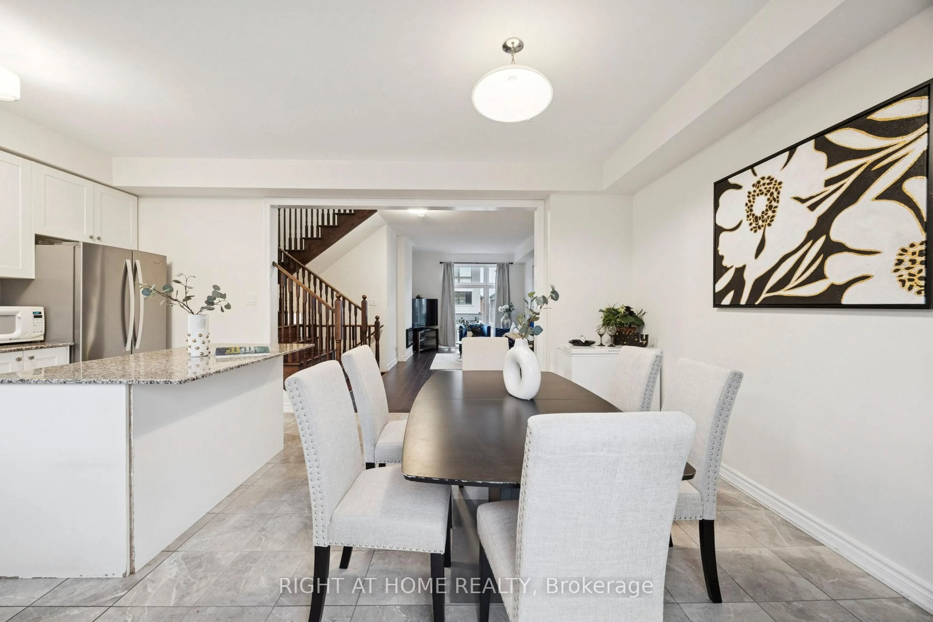 Dining room, ceramic/tile floor for 61 Douet Lane, Ajax Ontario L1Z 0V4