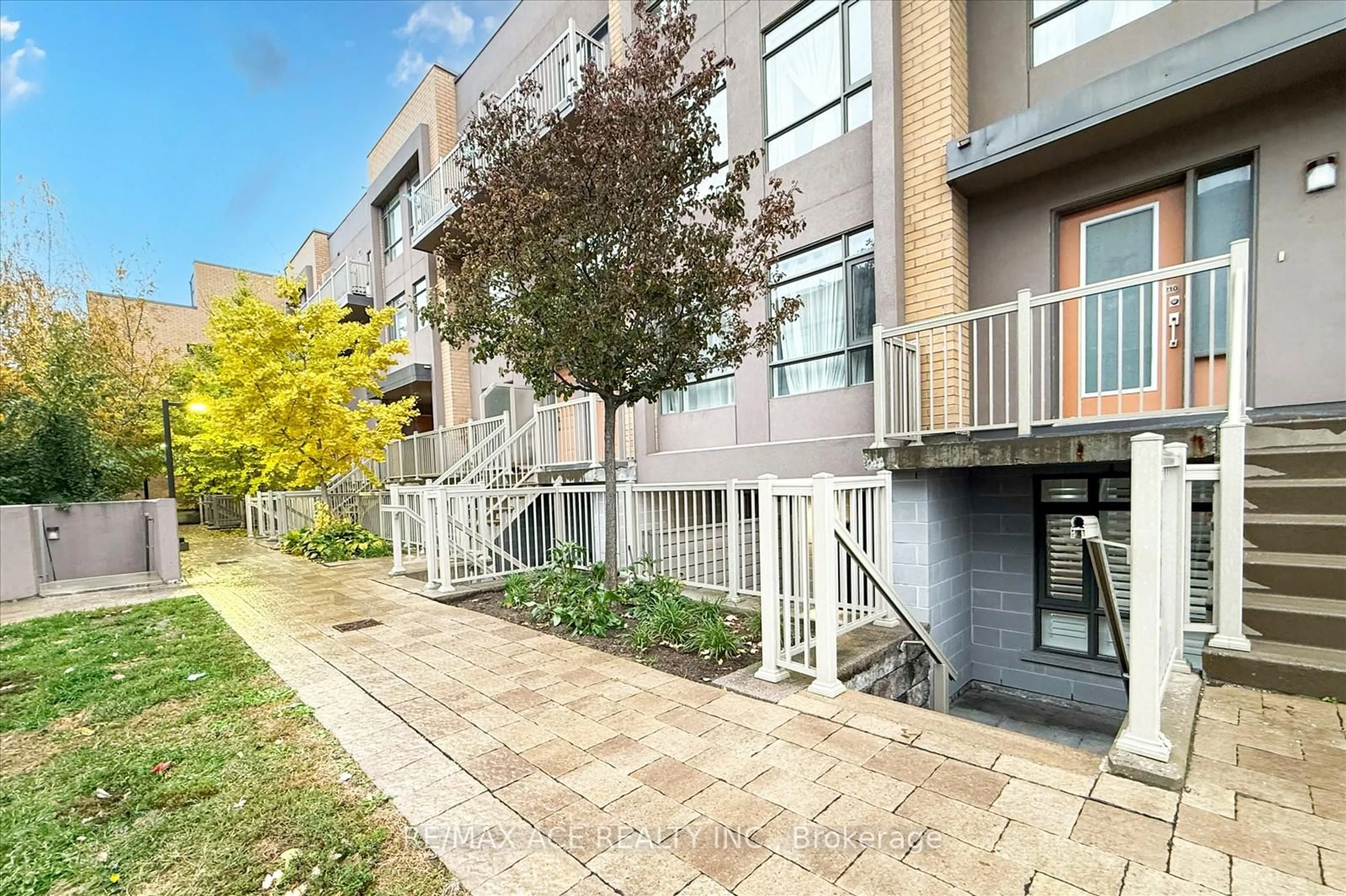 A pic from outside/outdoor area/front of a property/back of a property/a pic from drone, street for 80 Orchid Place Dr #106, Toronto Ontario M1B 0C4