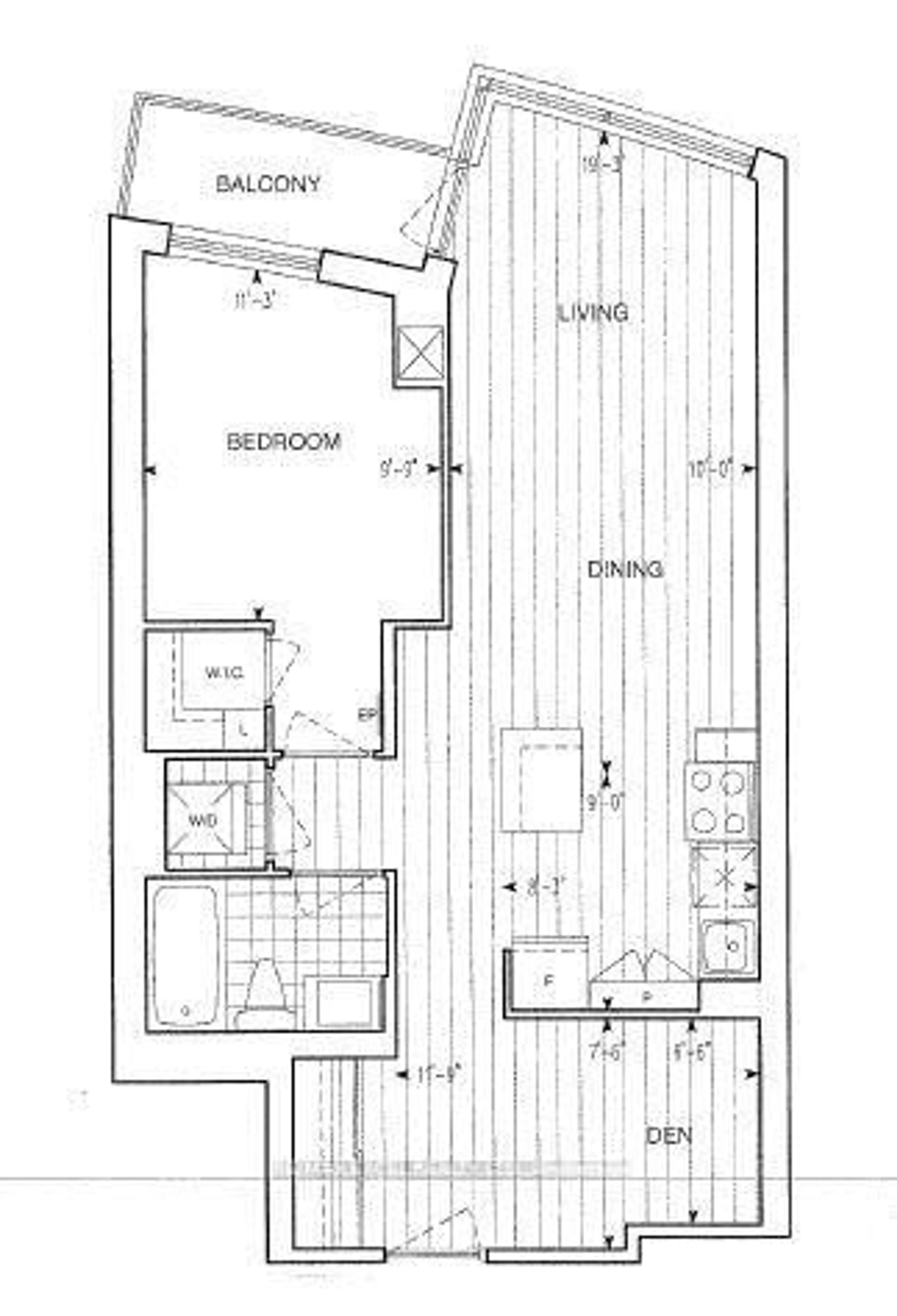 Floor plan for 135 Village Green Sq #3516, Toronto Ontario M1S 0G4