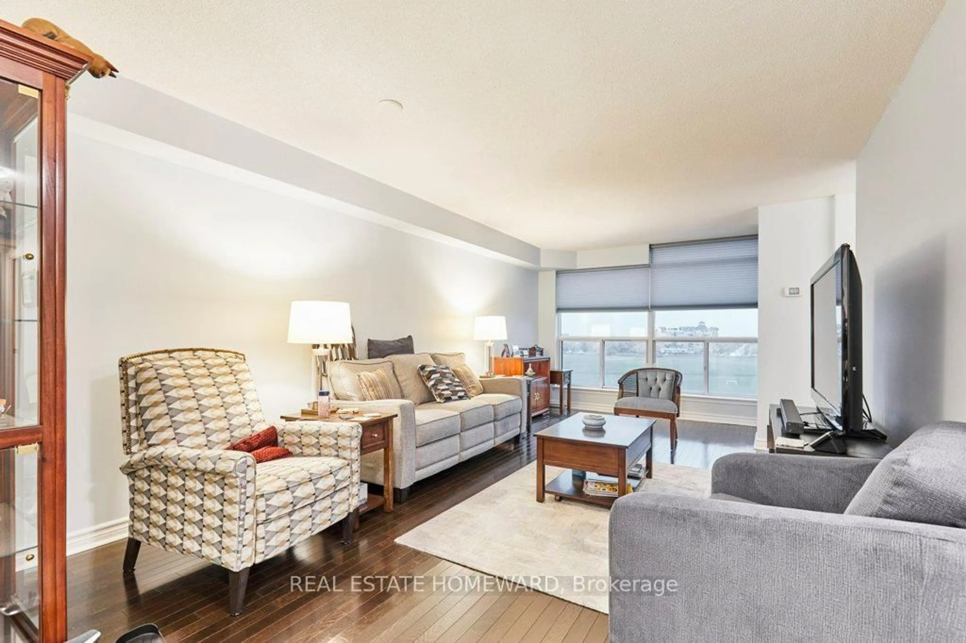 Living room with furniture, unknown for 340 Watson St #716, Whitby Ontario L1N 3G1