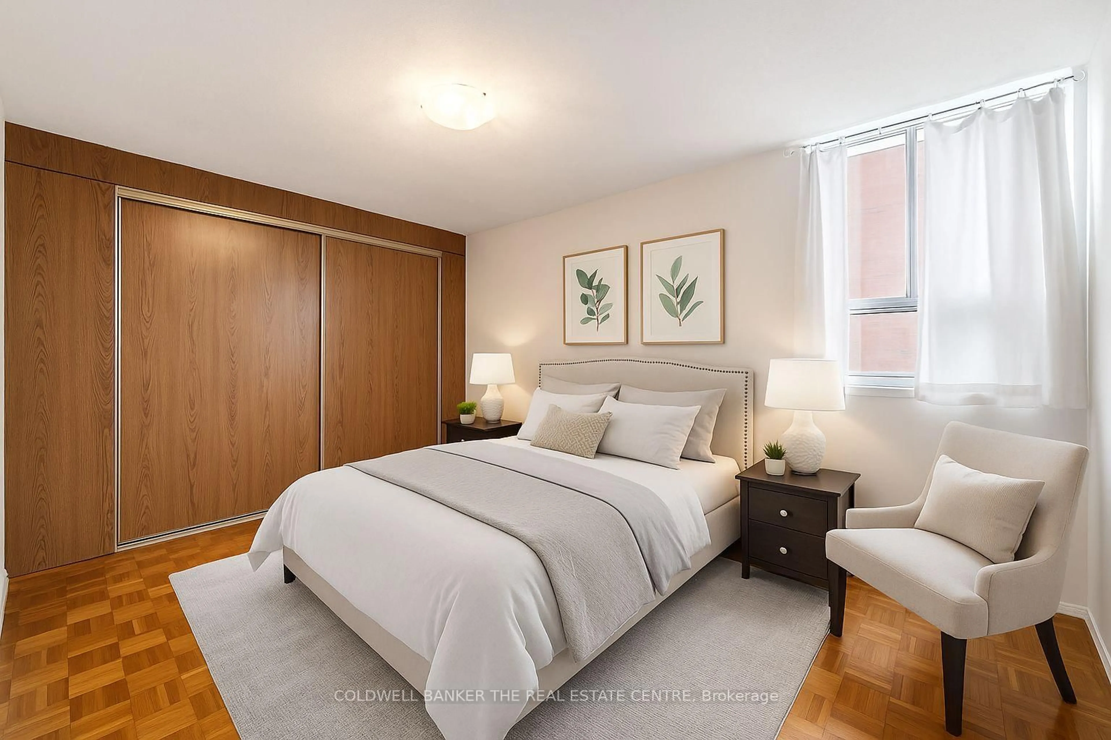 Bedroom with bed, unknown for 1 Massey Sq #PH 15, Toronto Ontario M4C 5L4