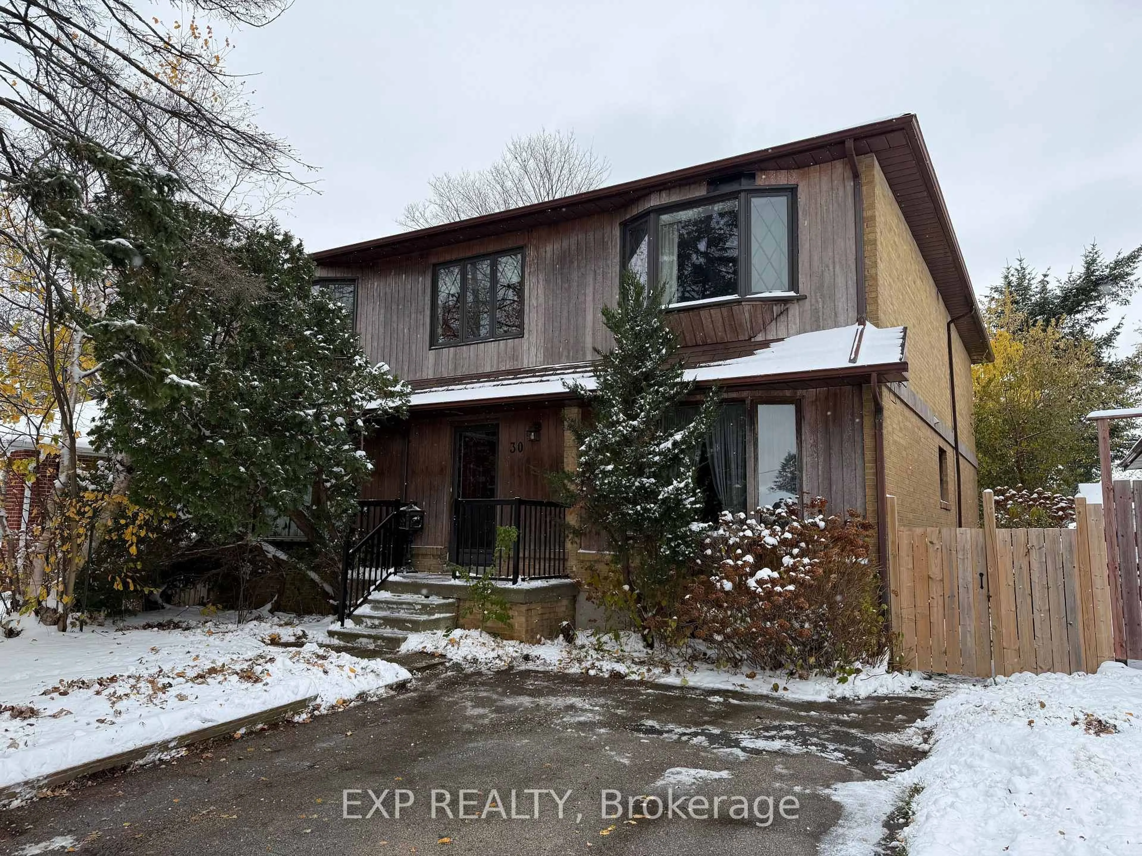 Home with brick exterior material, building for 30 Lyon Heights Rd, Toronto Ontario M1P 3V7