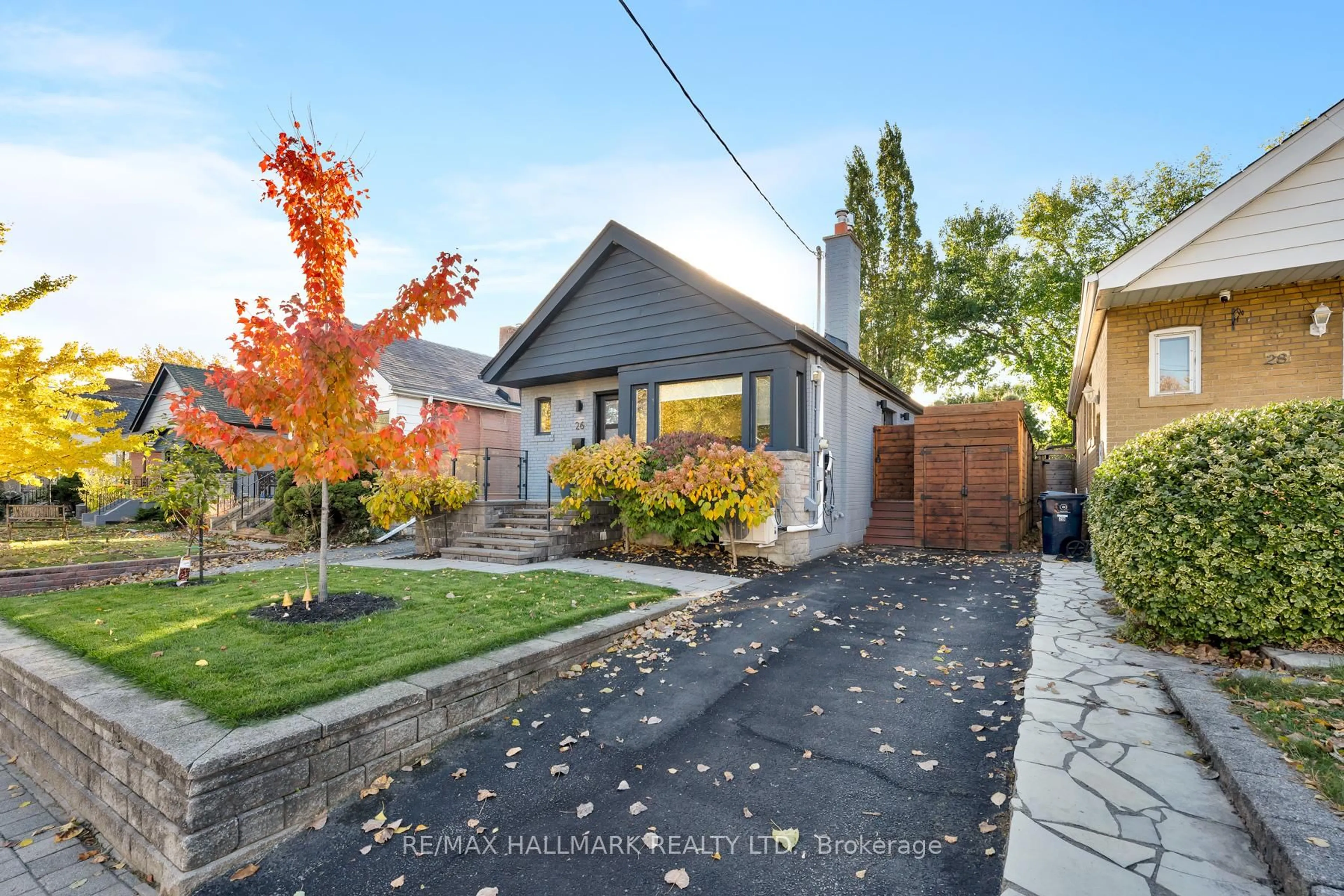 Home with brick exterior material, street for 26 Hutton Ave, Toronto Ontario M4C 3L3