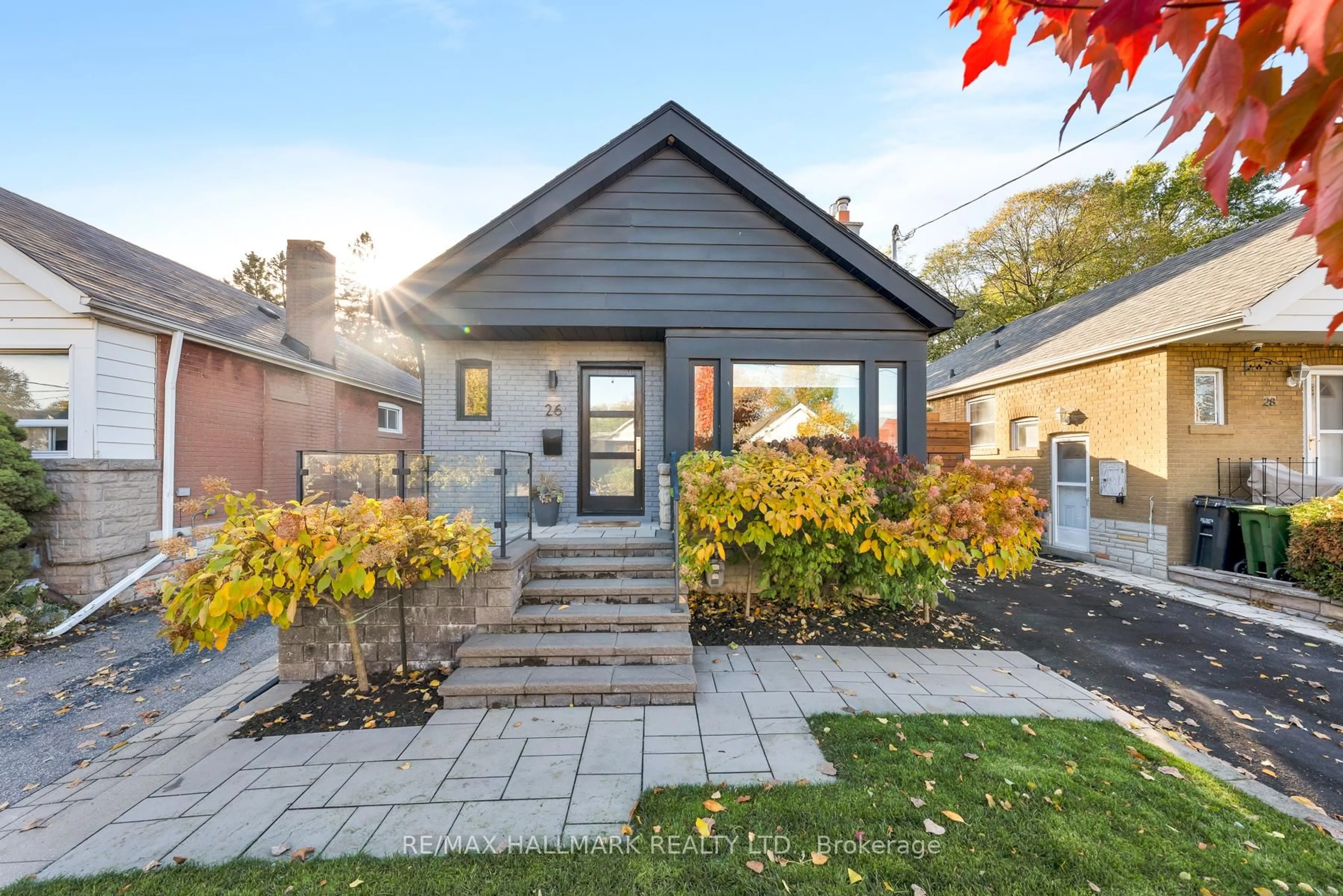 Home with brick exterior material, street for 26 Hutton Ave, Toronto Ontario M4C 3L3