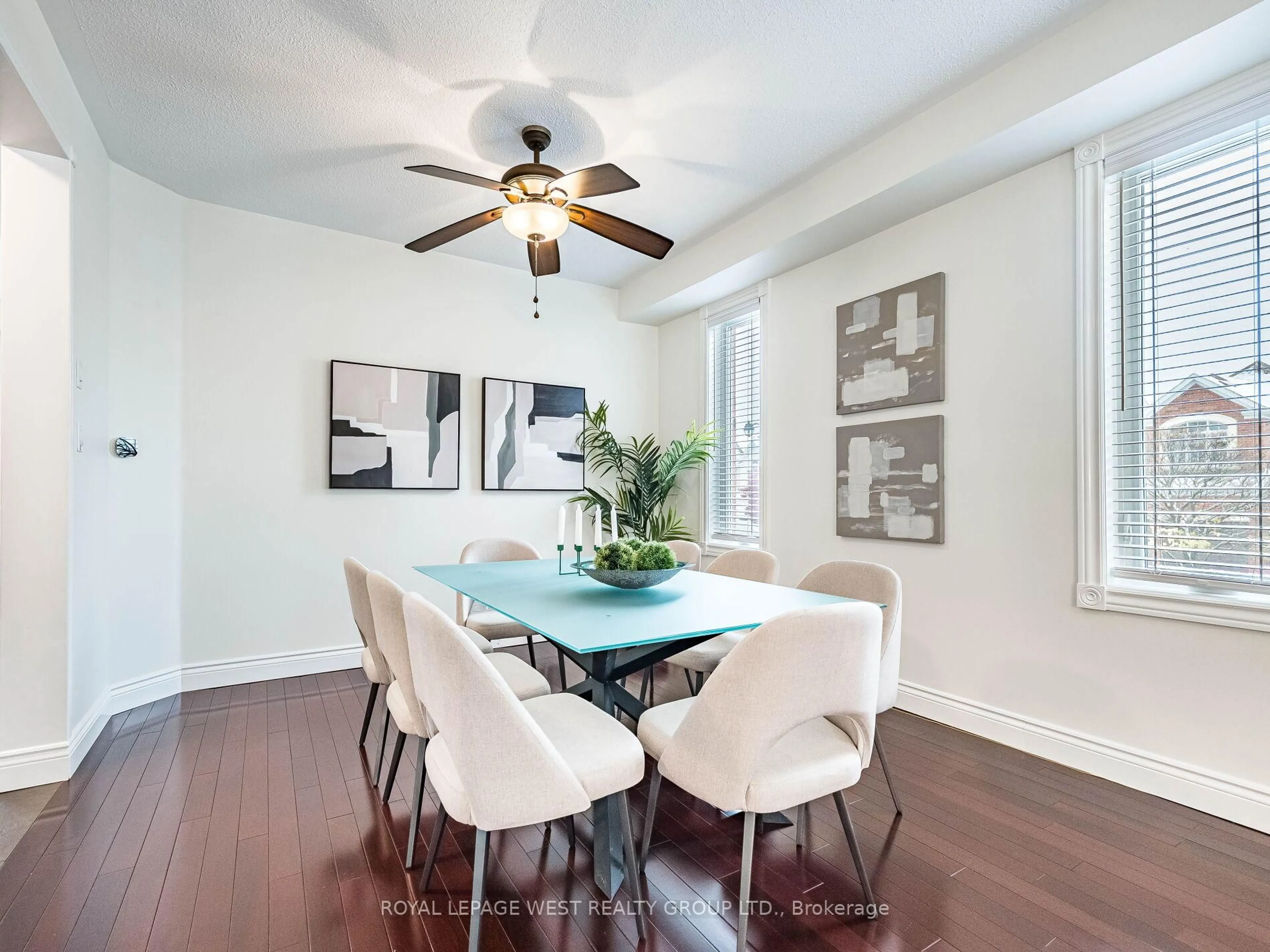 Dining room, wood/laminate floor for 52 Long Island Cres, Toronto Ontario M1C 5E4