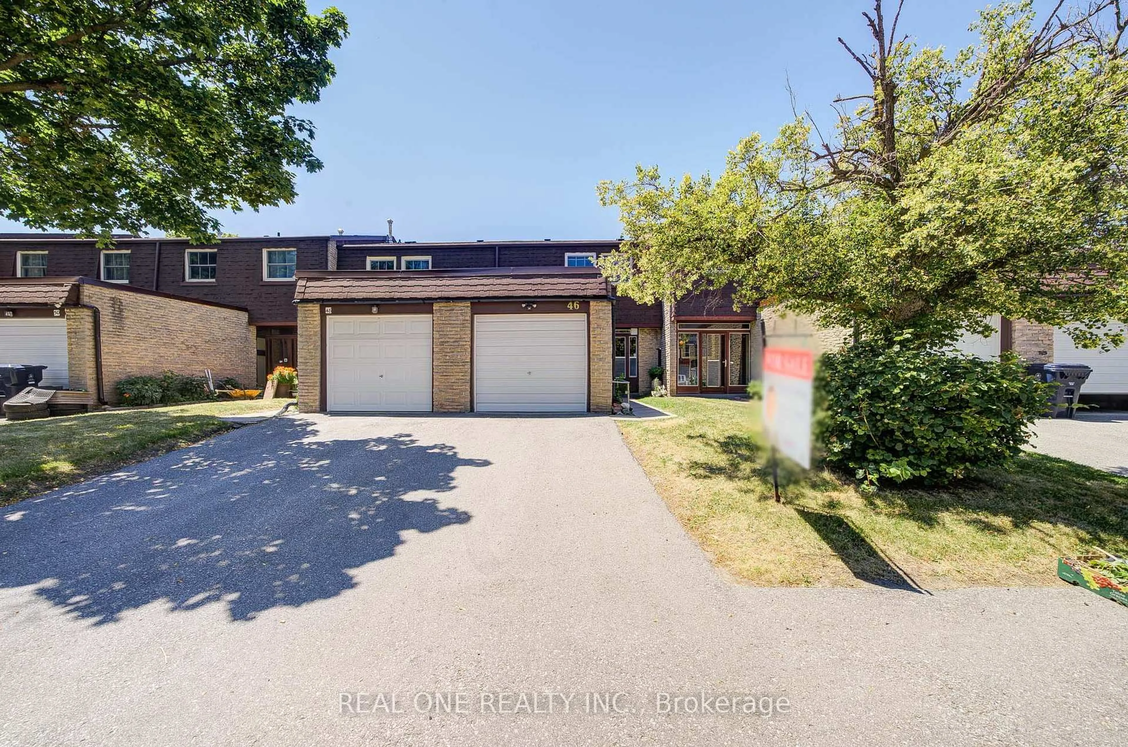 A pic from outside/outdoor area/front of a property/back of a property/a pic from drone, street for 81 Brookmill Blvd #46, Toronto Ontario M1W 2L5